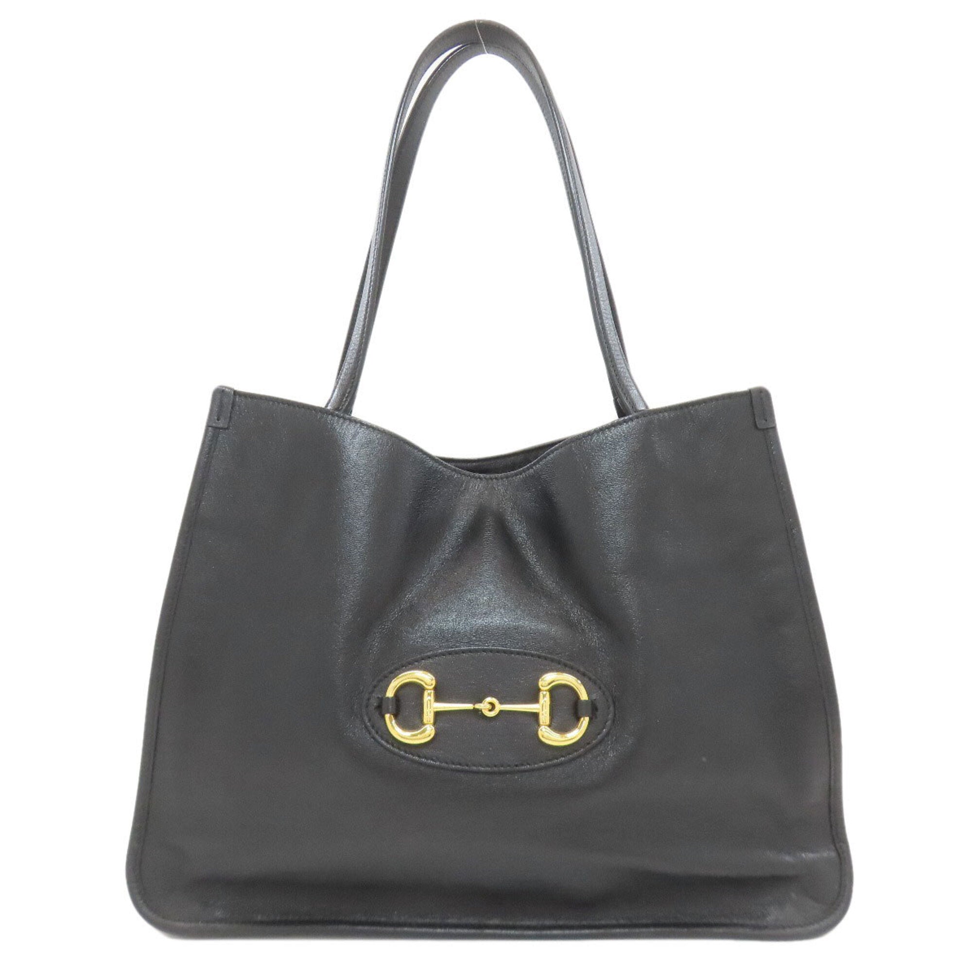 Gucci Black Leather Tote Bag (Pre-Owned)