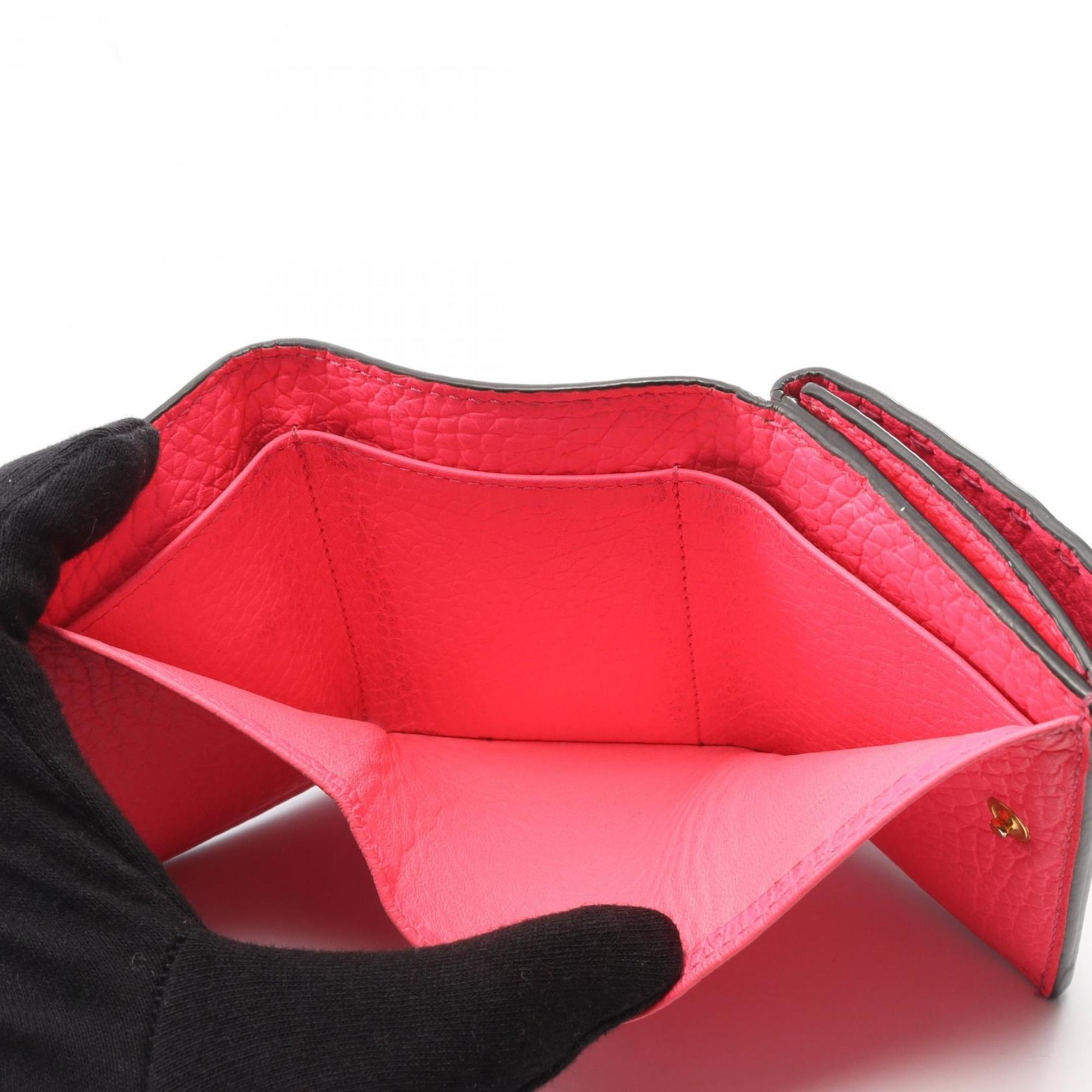Fendi Pink Leather Wallet (Tri-Fold) (Pre-Owned)