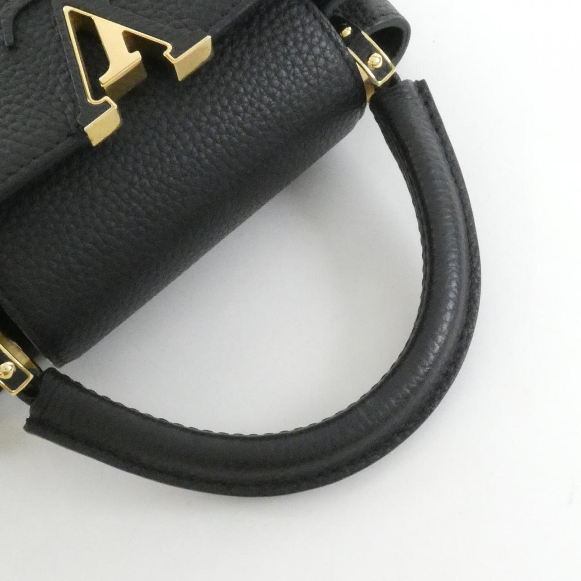Louis Vuitton Black Leather Handbag (Pre-Owned)