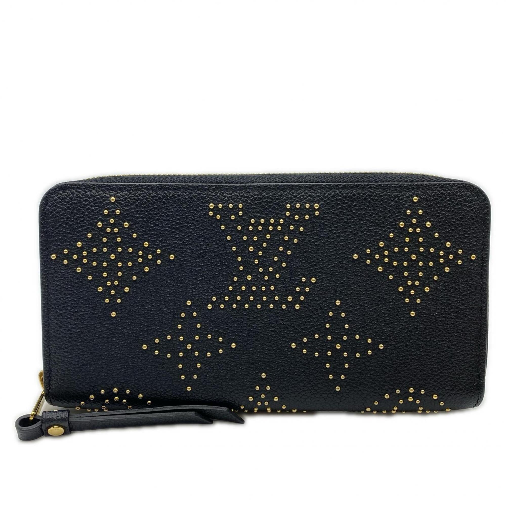 Louis Vuitton Monogram Empreinte Black Leather Long Wallet (Bi-Fold) (Pre-Owned)