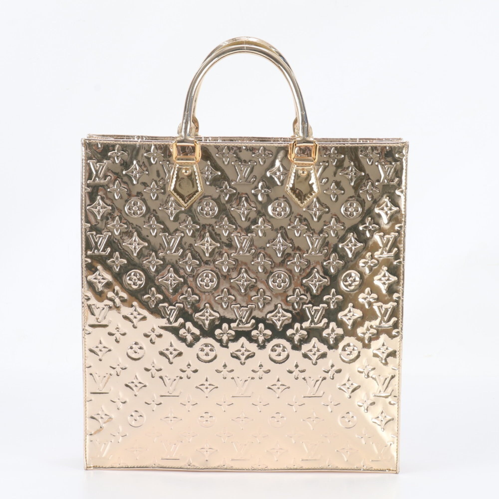 Louis Vuitton Gold Leather Handbag Tote Bag (Pre-Owned)