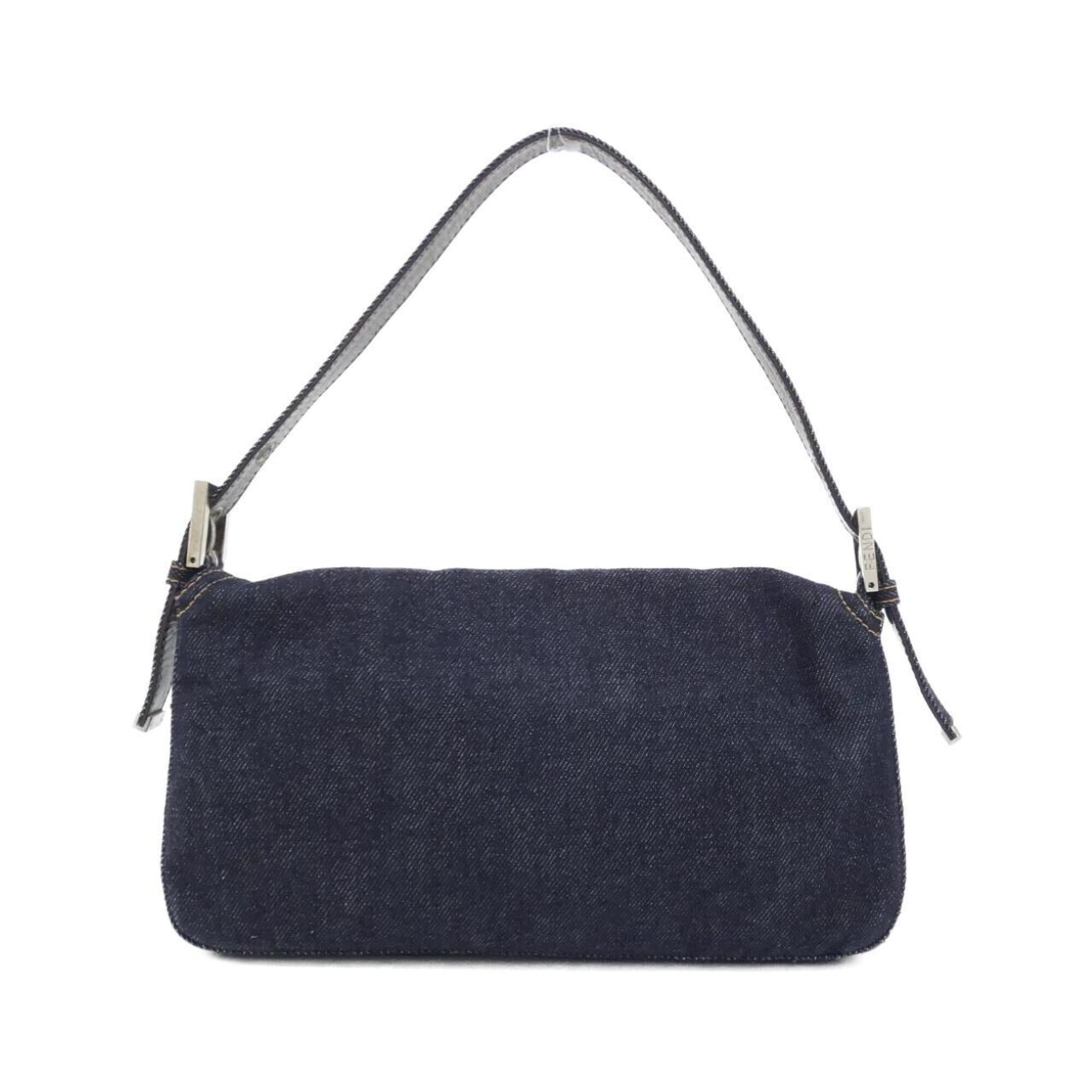 Fendi Baguette Navy Denim Shoulder Bag (Pre-Owned)