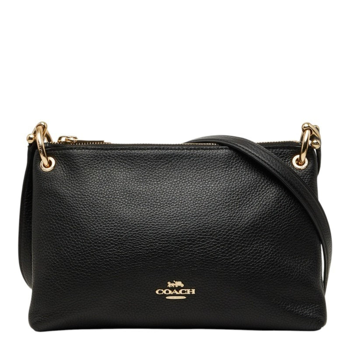 Coach Black Leather Shoulder Bag (Pre-Owned)