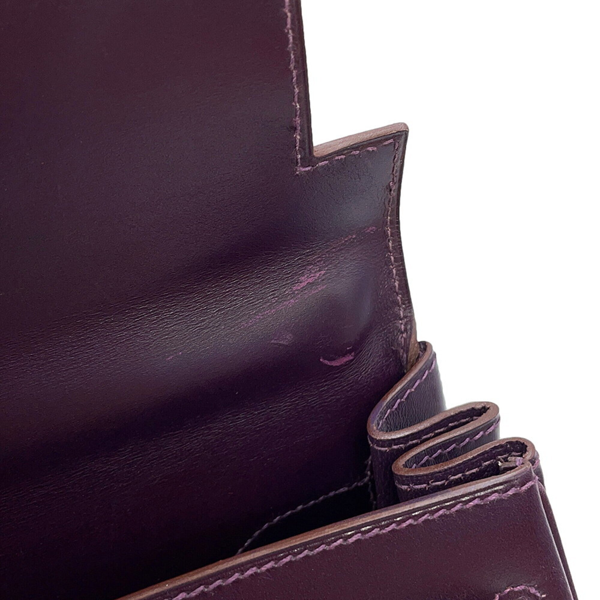 Hermes Multi-Color Raisin Box Calf Leather Leather Handbag (Pre-Owned)