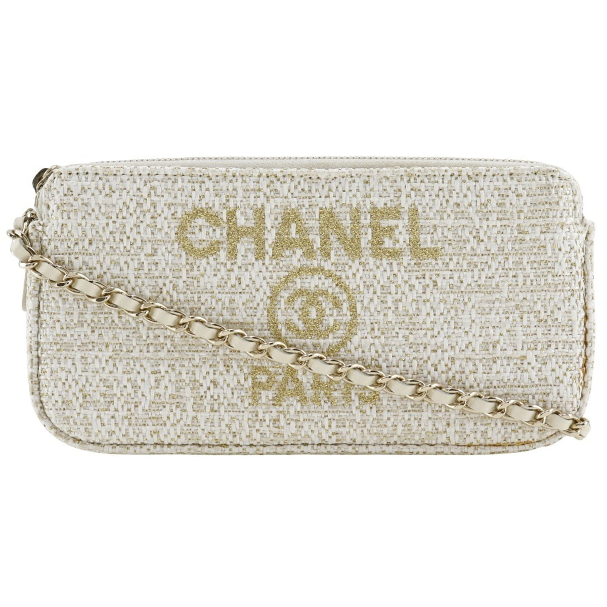Chanel White Tweed Shoulder Bag (Pre-Owned)