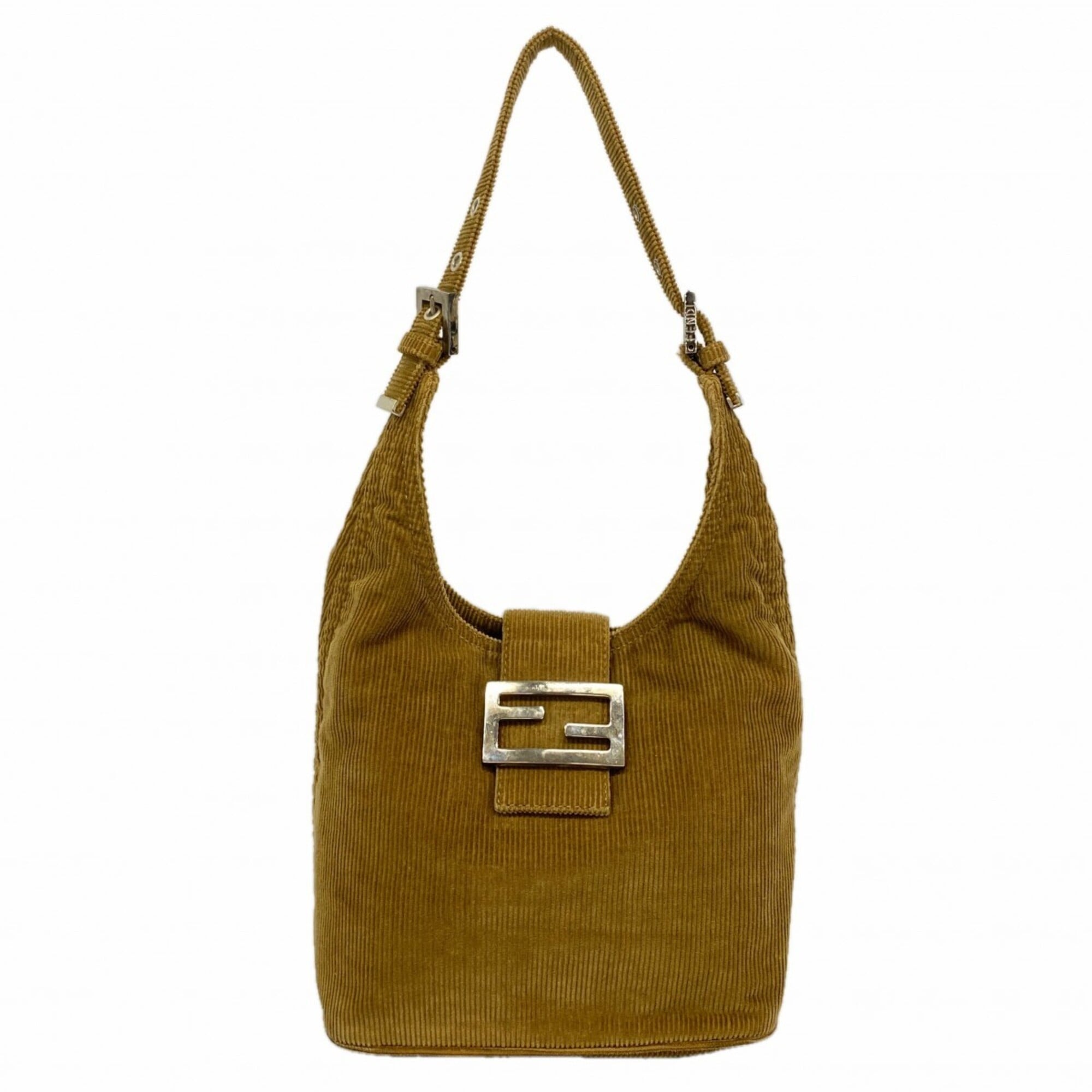 Fendi Ochre Suede Handbag (Pre-Owned)