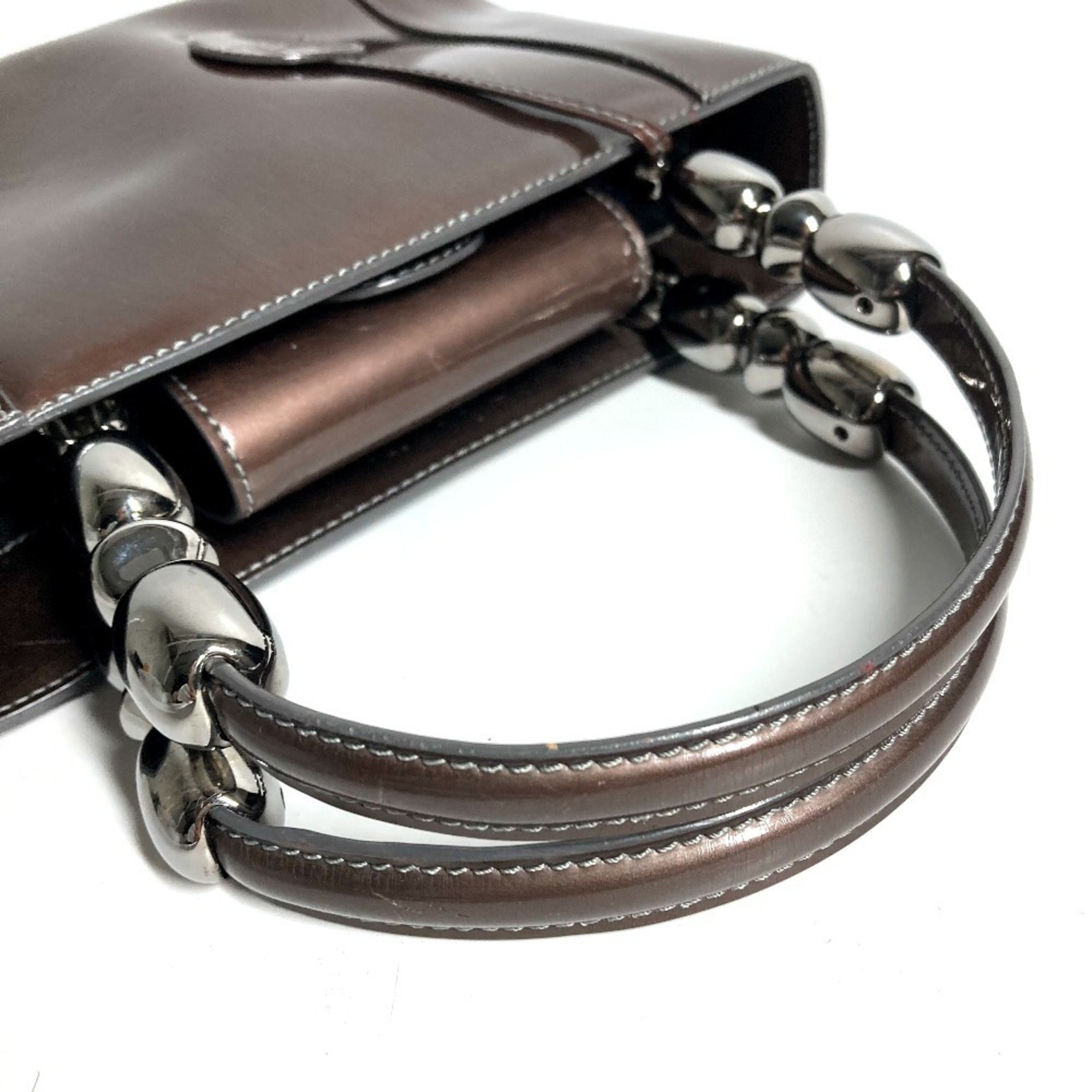 Christian Dior Brown Patent Leather Handbag (Pre-Owned)