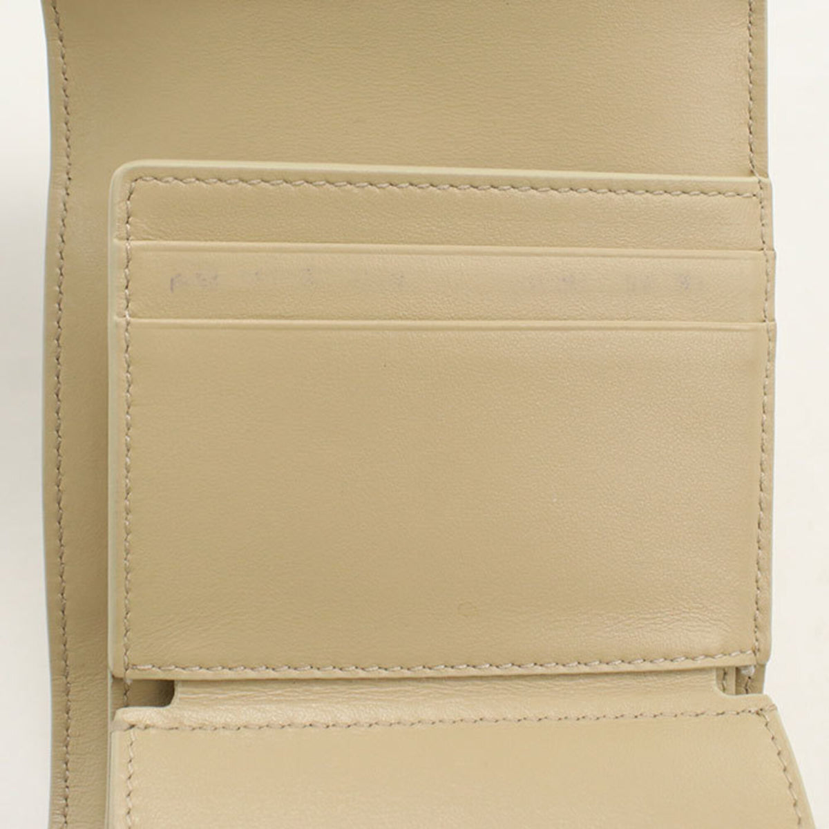 Celine Beige Leather Wallet (Tri-Fold) (Pre-Owned)