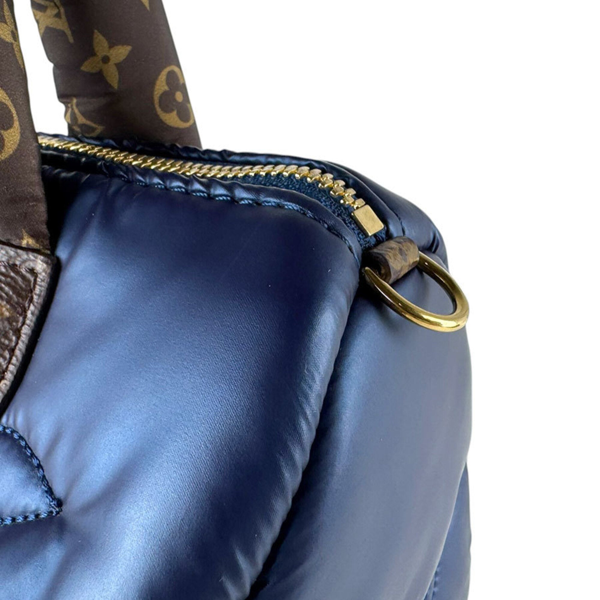 Louis Vuitton Blue Brown Nylon Handbag Shoulder Bag (Pre-Owned)