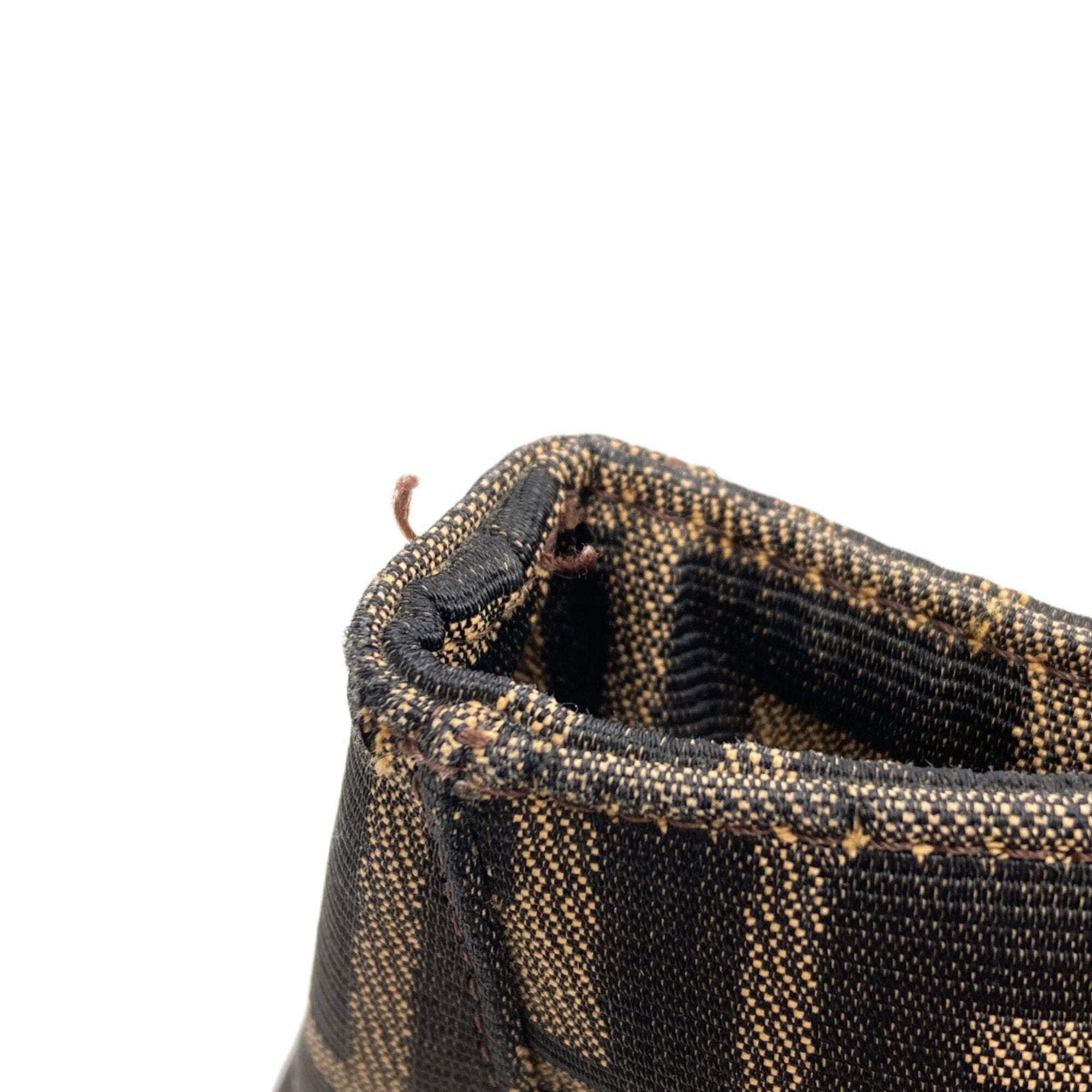 Fendi Brown Canvas Handbag (Pre-Owned)