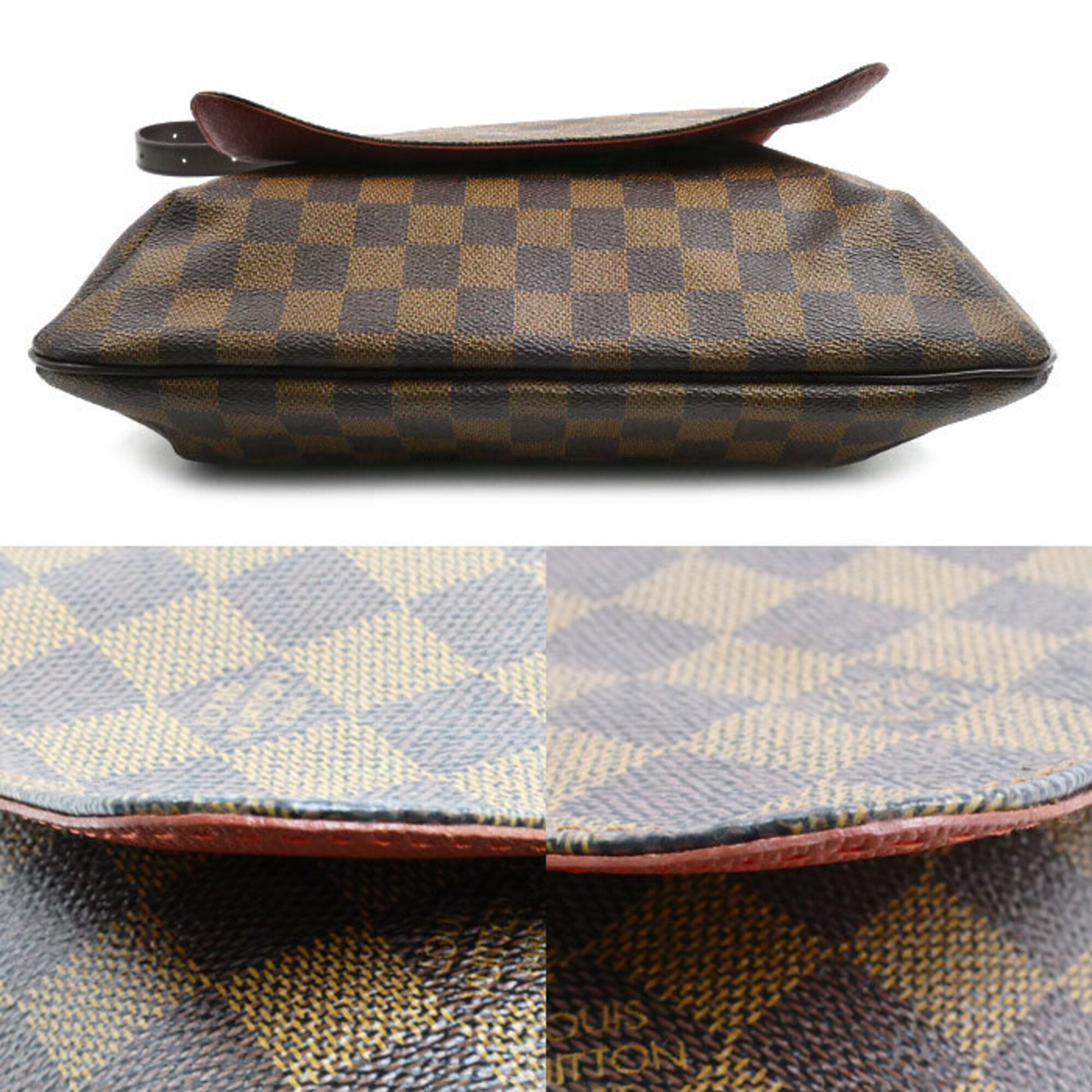 Louis Vuitton Gold Damier Canvas Shoulder Bag (Pre-Owned)