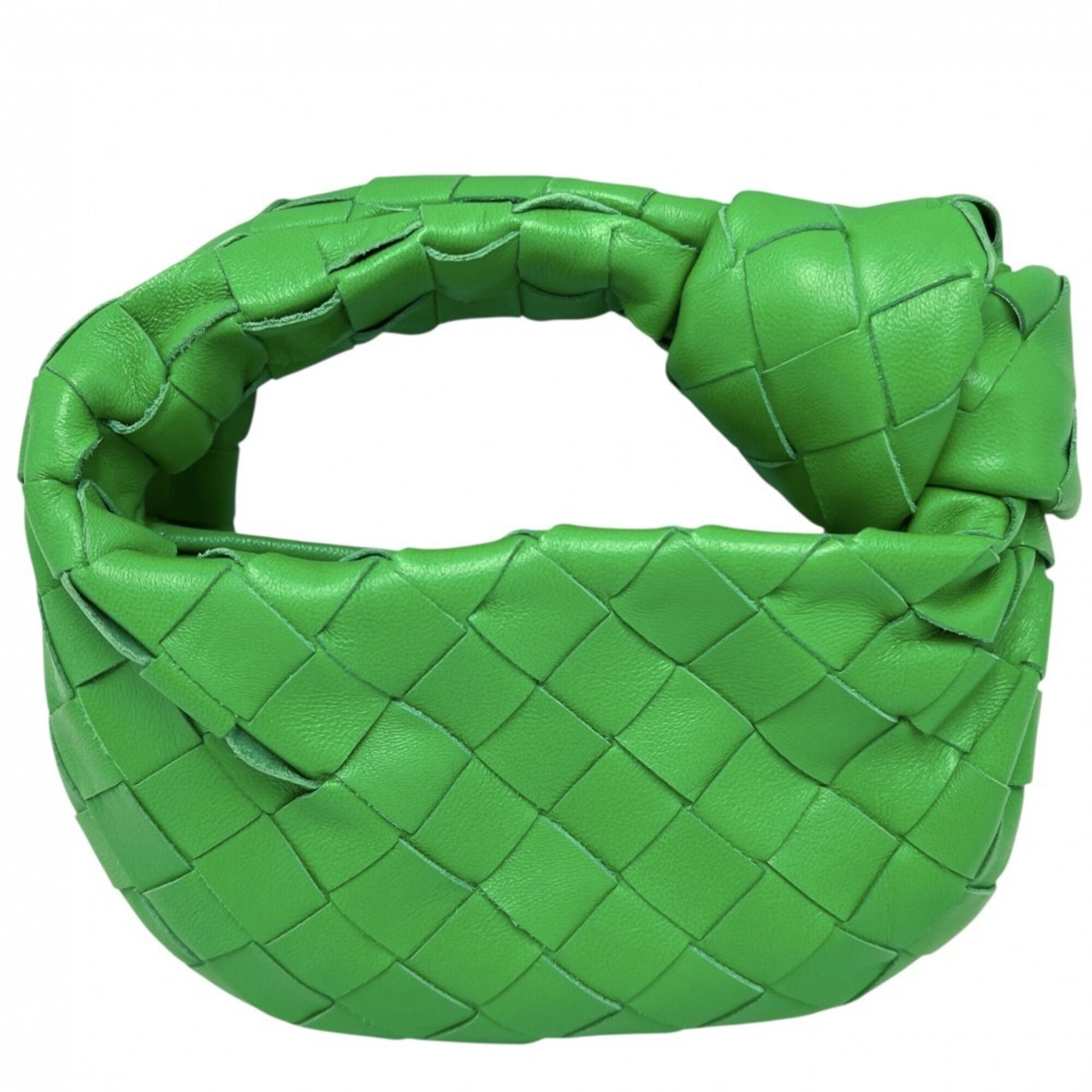 Bottega Veneta Green Leather Handbag (Pre-Owned)