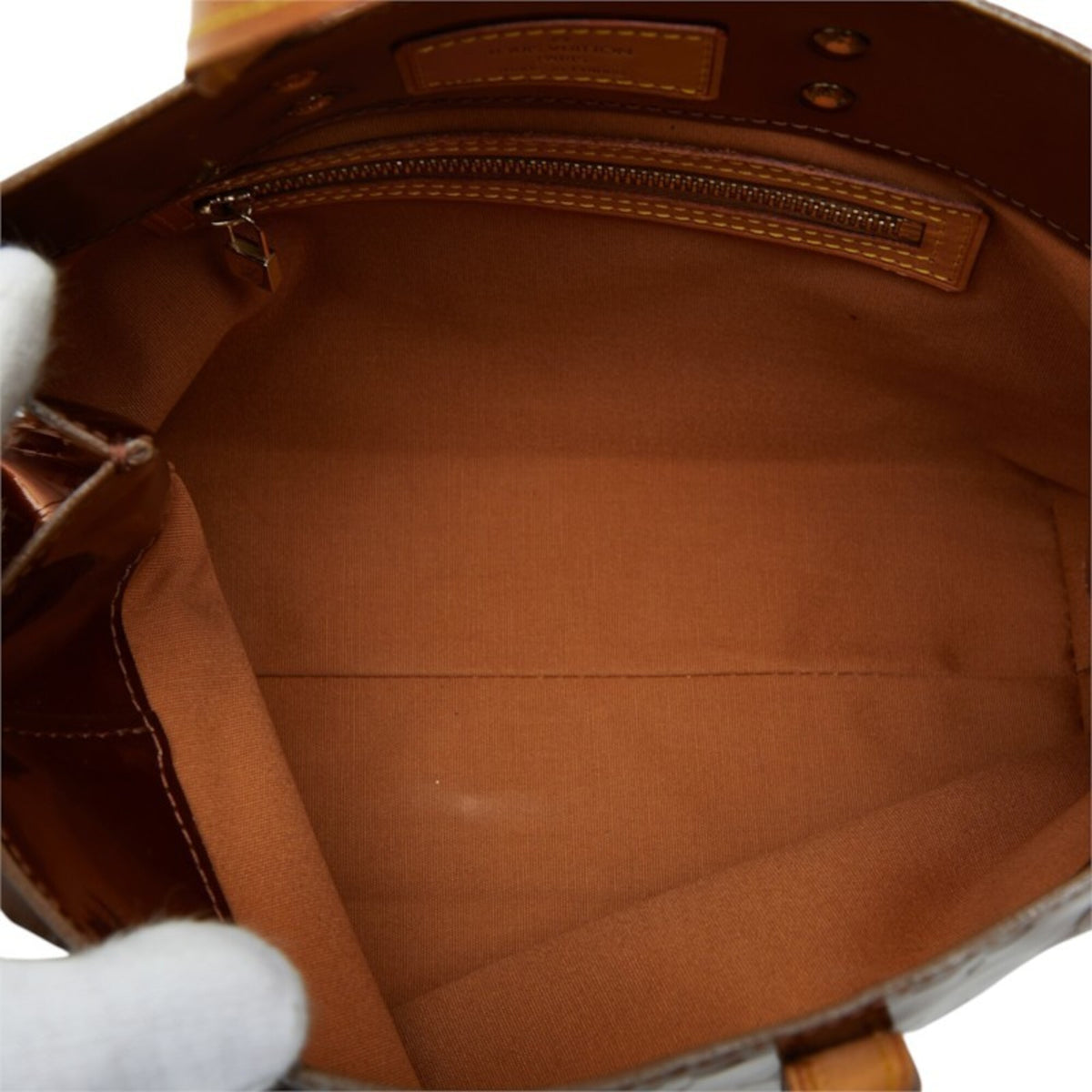 Louis Vuitton Bronze Brown Patent Leather Handbag (Pre-Owned)