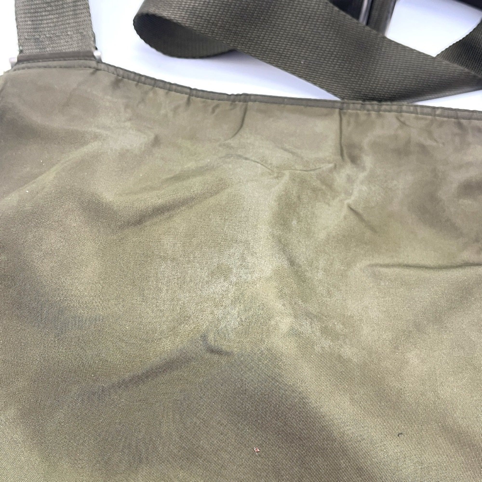 Prada Khaki Nylon Handbag Shoulder Bag (Pre-Owned)