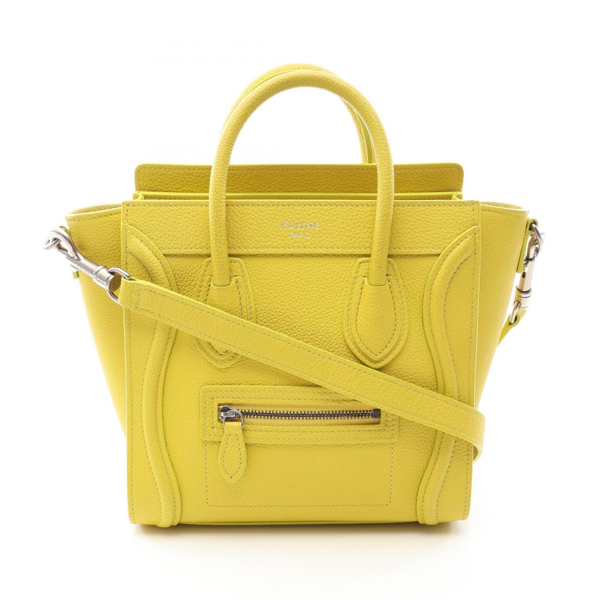 Celine Yellow Leather Handbag (Pre-Owned)