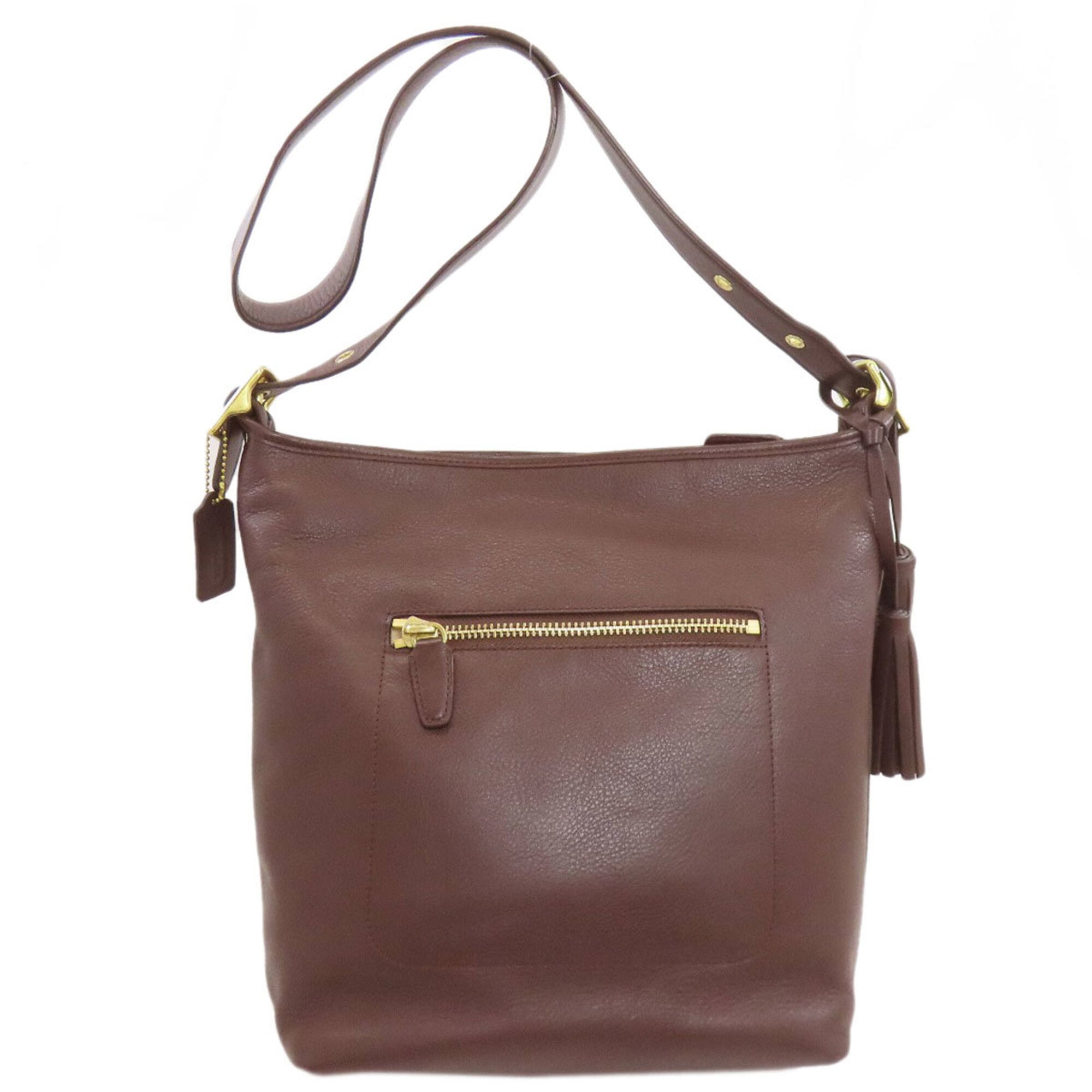 Coach Dark Brown Leather Shoulder Bag (Pre-Owned)