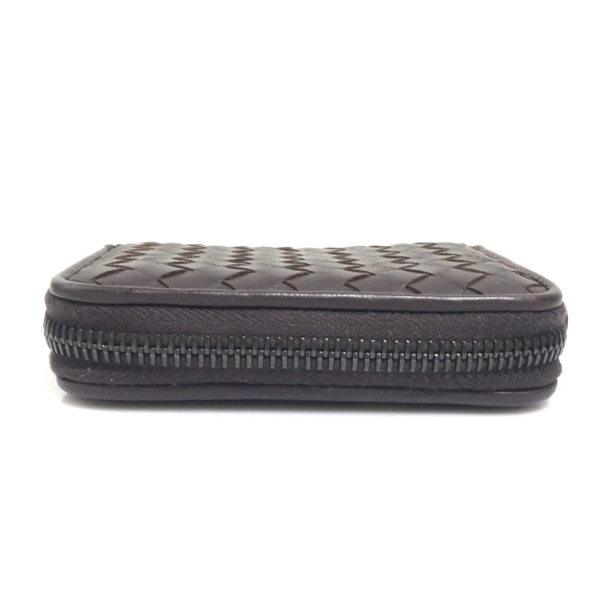 Bottega Veneta Brown Intrecciato Coin Purse/Coin Case (Pre-Owned)