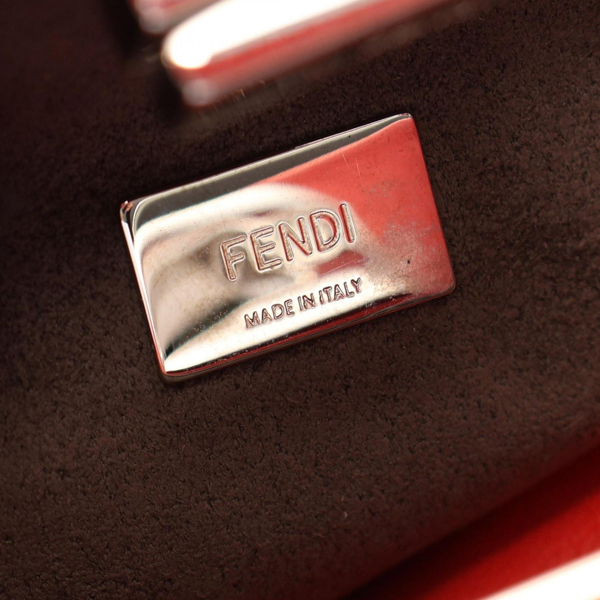 Fendi Multi-Color Red Color Leather Handbag (Pre-Owned)