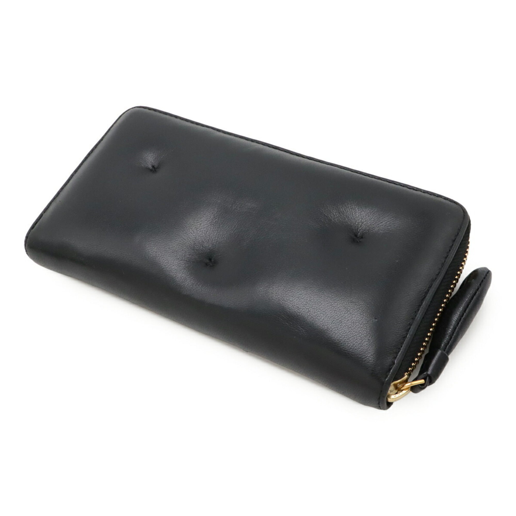 Anya Hindmarch Black Leather Long Wallet (Bi-Fold) (Pre-Owned)