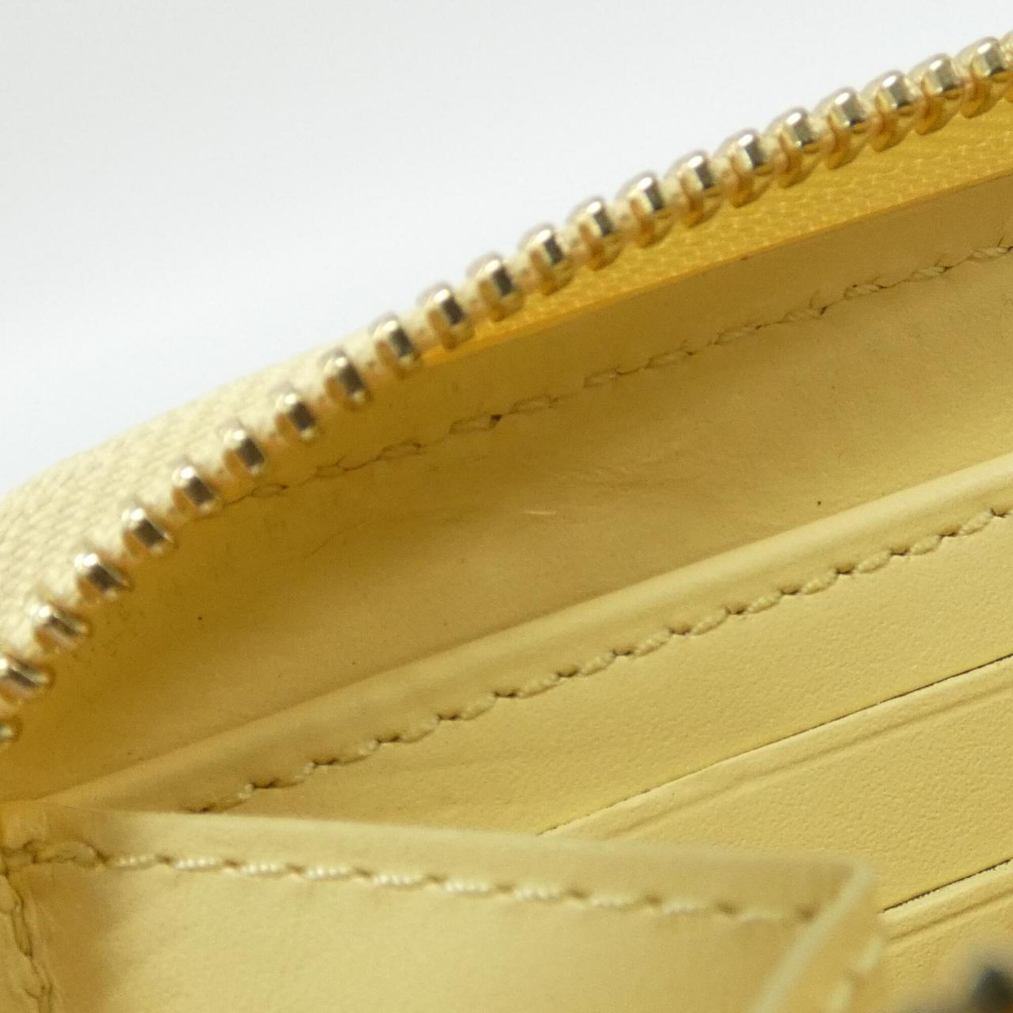 Louis Vuitton Jaune Leather Long Wallet (Bi-Fold) (Pre-Owned)