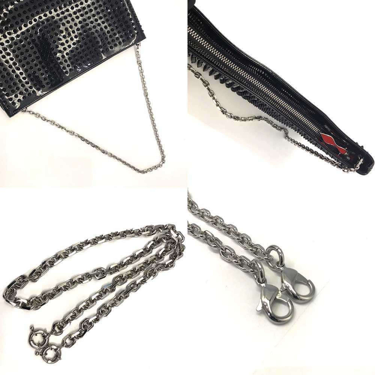 Christian Louboutin Black Leather Shoulder Bag (Pre-Owned)