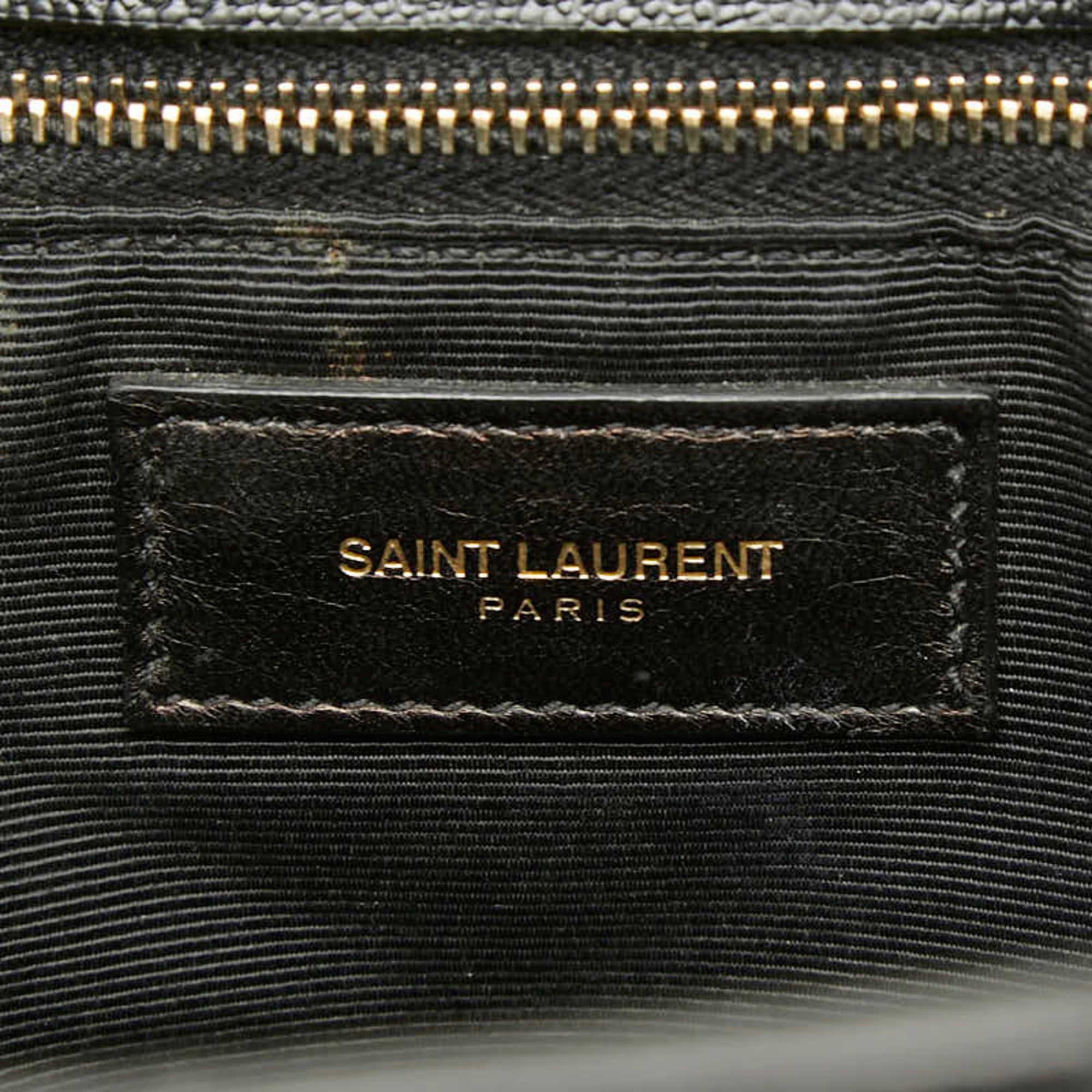 Saint Laurent Black Leather Shoulder Bag Tote Bag (Pre-Owned)