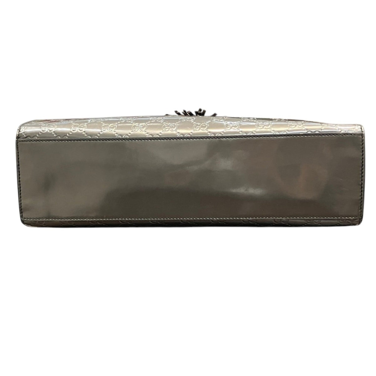 Gucci Gray Silver Leather Shoulder Bag (Pre-Owned)