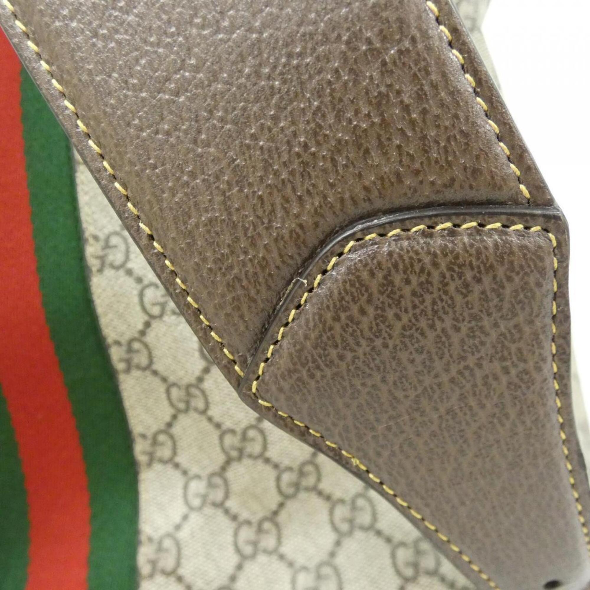 Gucci Beige Brown Gg Supreme Backpack (Pre-Owned)