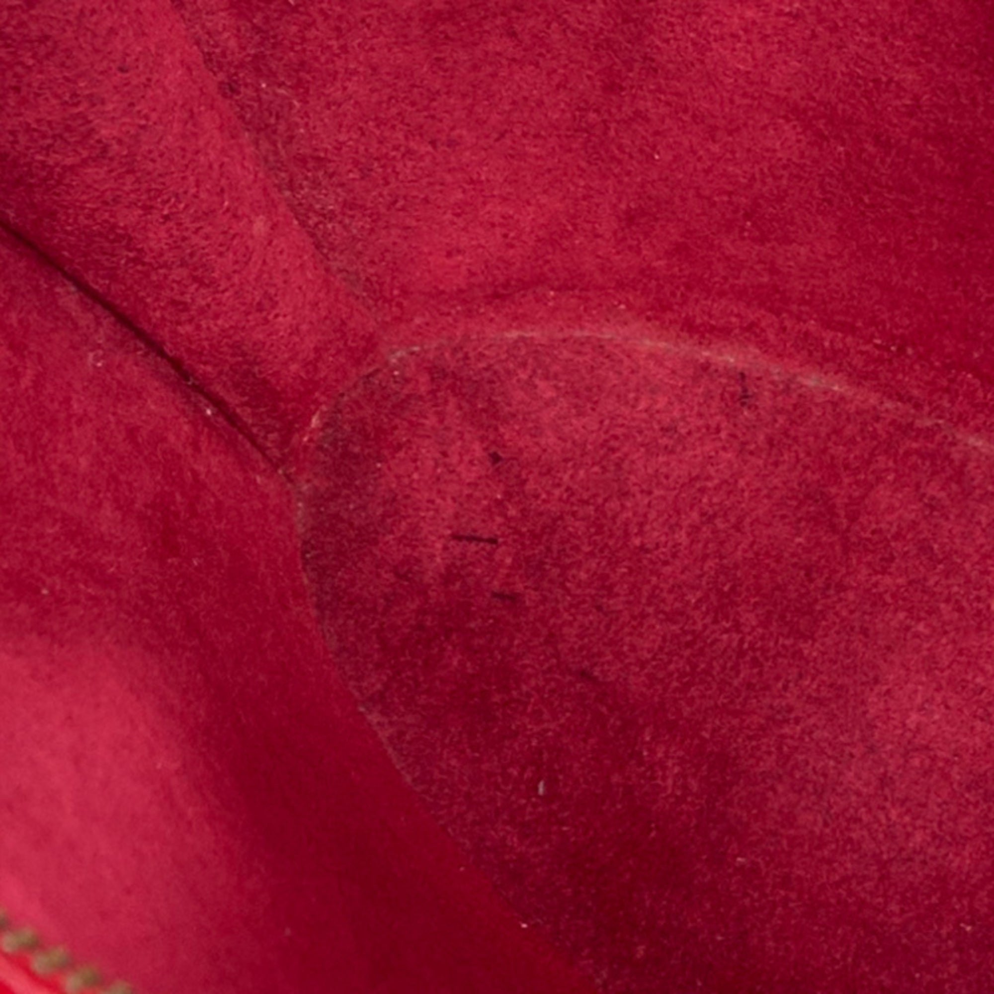 Louis Vuitton Castilian Red Leather Handbag Shoulder Bag (Pre-Owned)