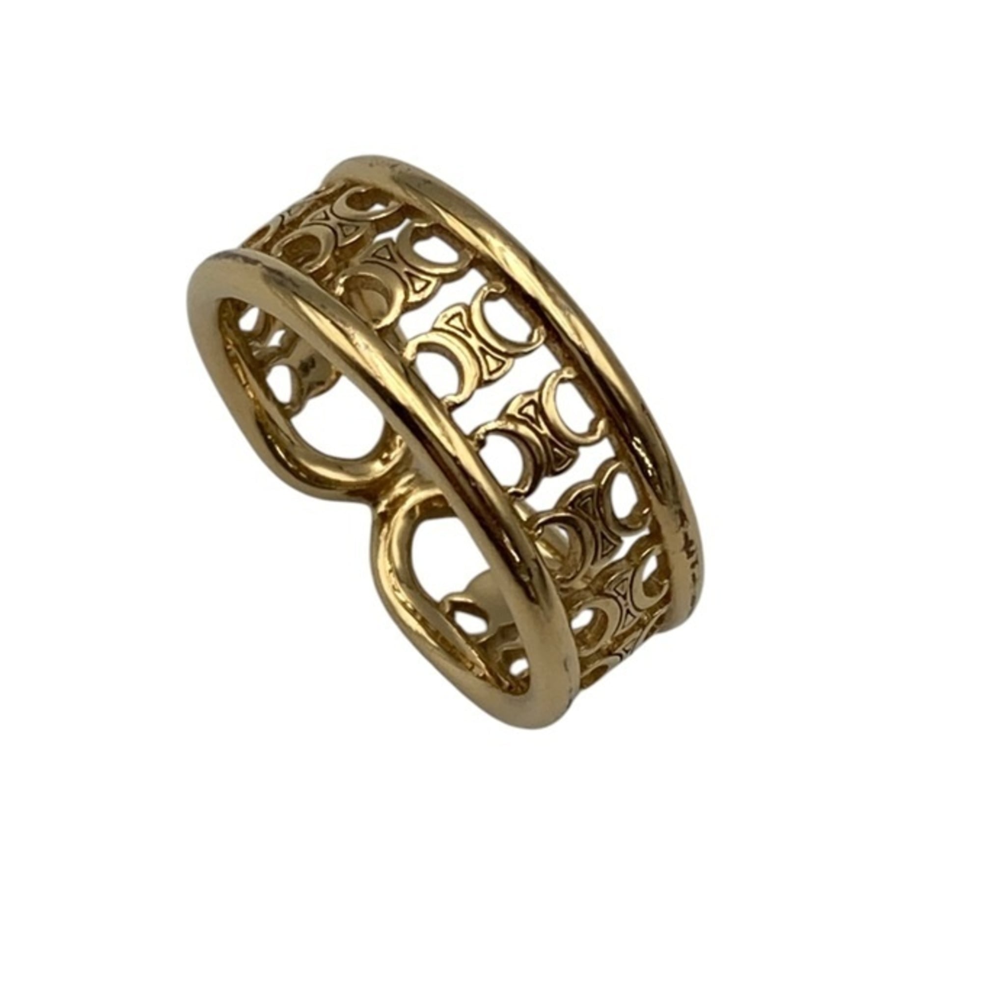 Celine Gold Metal Band Ring (Pre-Owned)