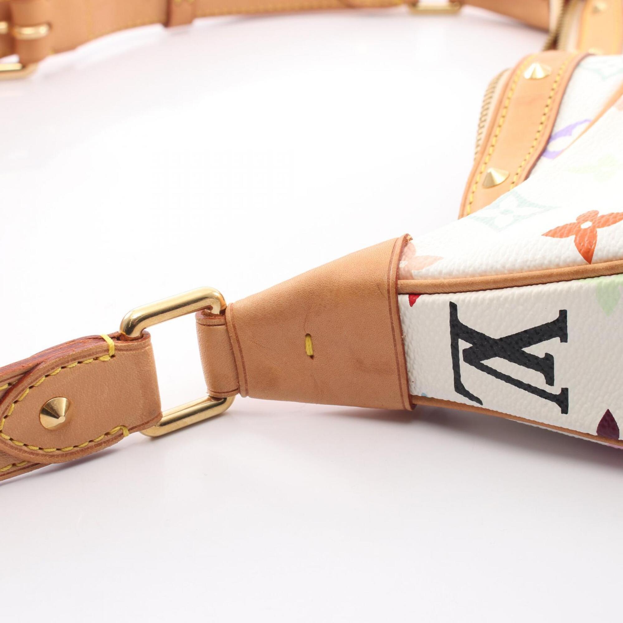 Louis Vuitton Blanc Multi-Color White Monogram Multicolore Leather Handbag Shoulder Bag (Pre-Owned)