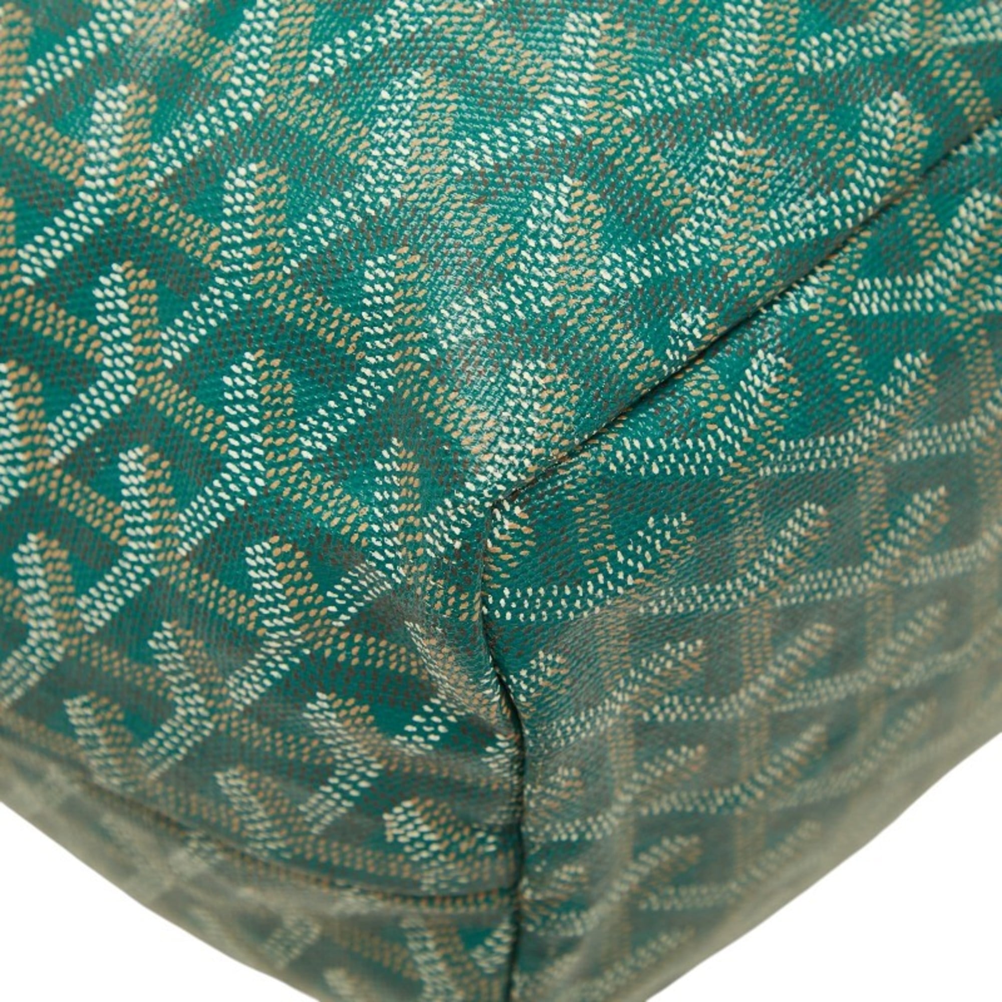 Goyard Green Pvc Leather Handbag Pouch Tote Bag (Pre-Owned)