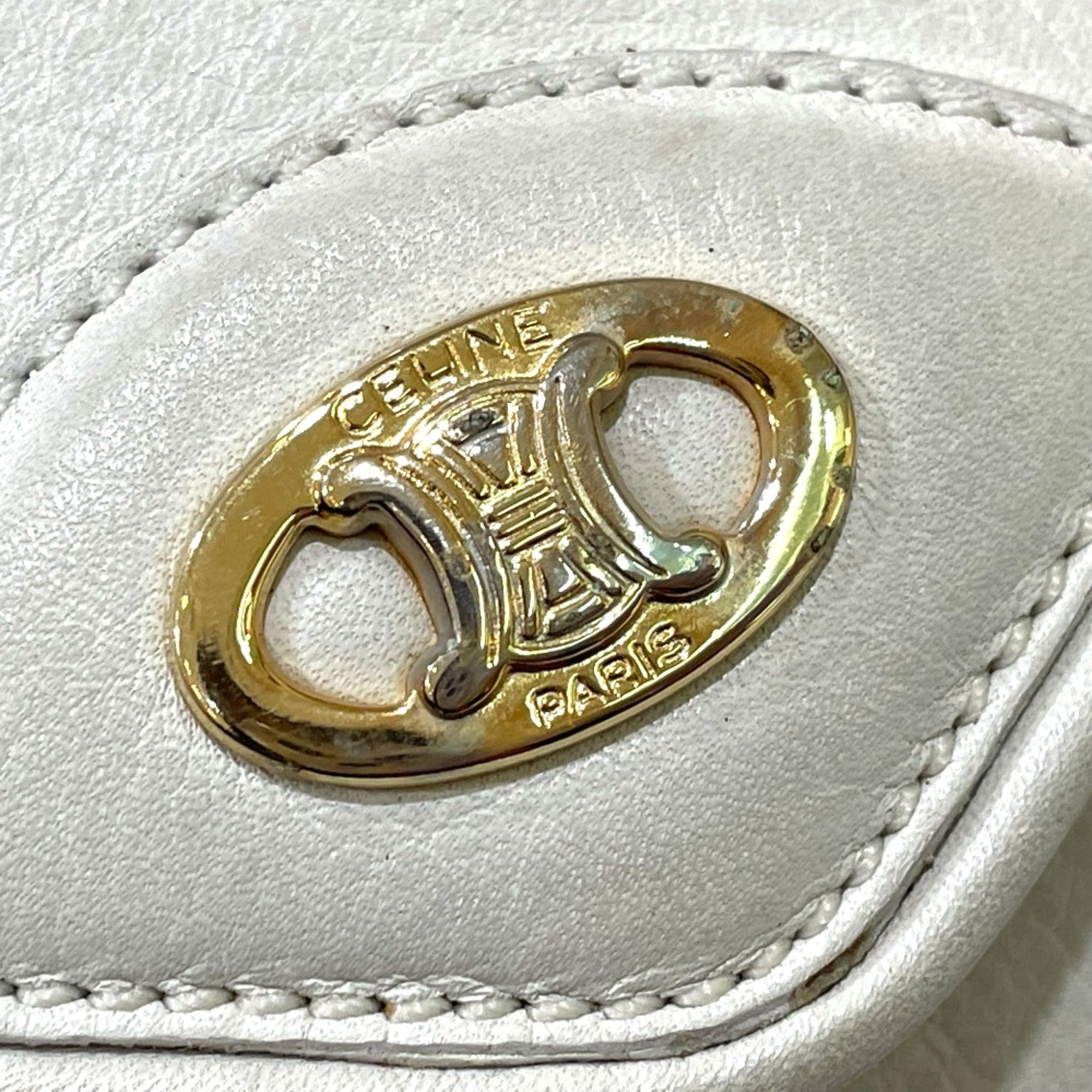 Celine White Leather Shoulder Bag (Pre-Owned)