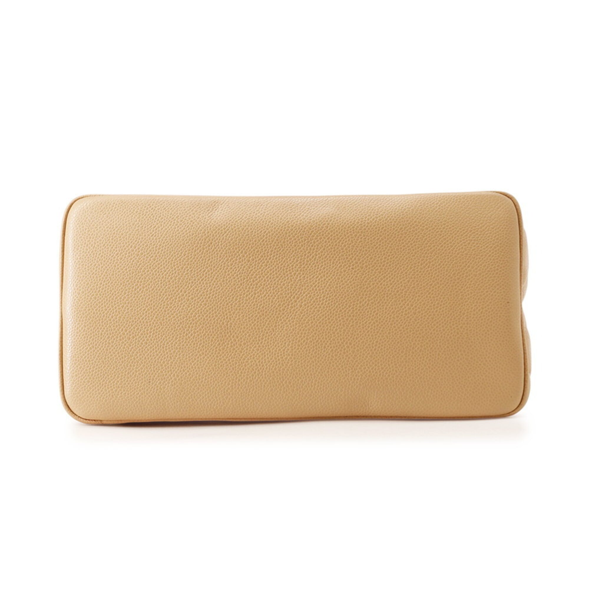 Chanel Matelasse Beige Grained Calfskin Handbag Tote Bag (Pre-Owned)