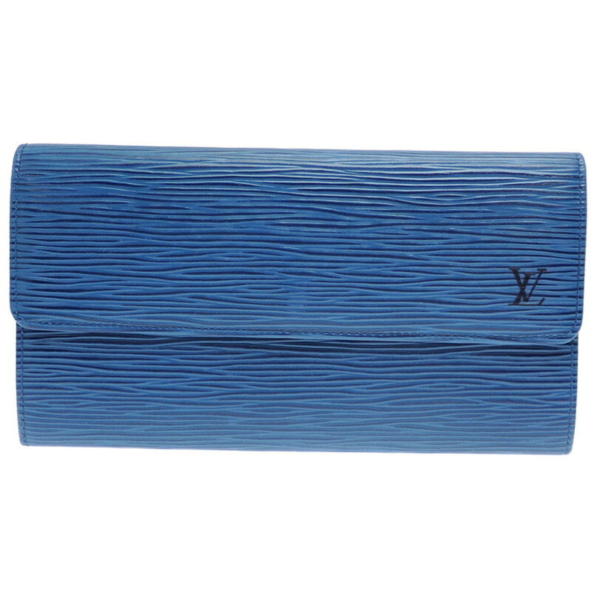 Louis Vuitton Blue Toledo Blue Epi Leather Long Wallet (Bi-Fold) (Pre-Owned)
