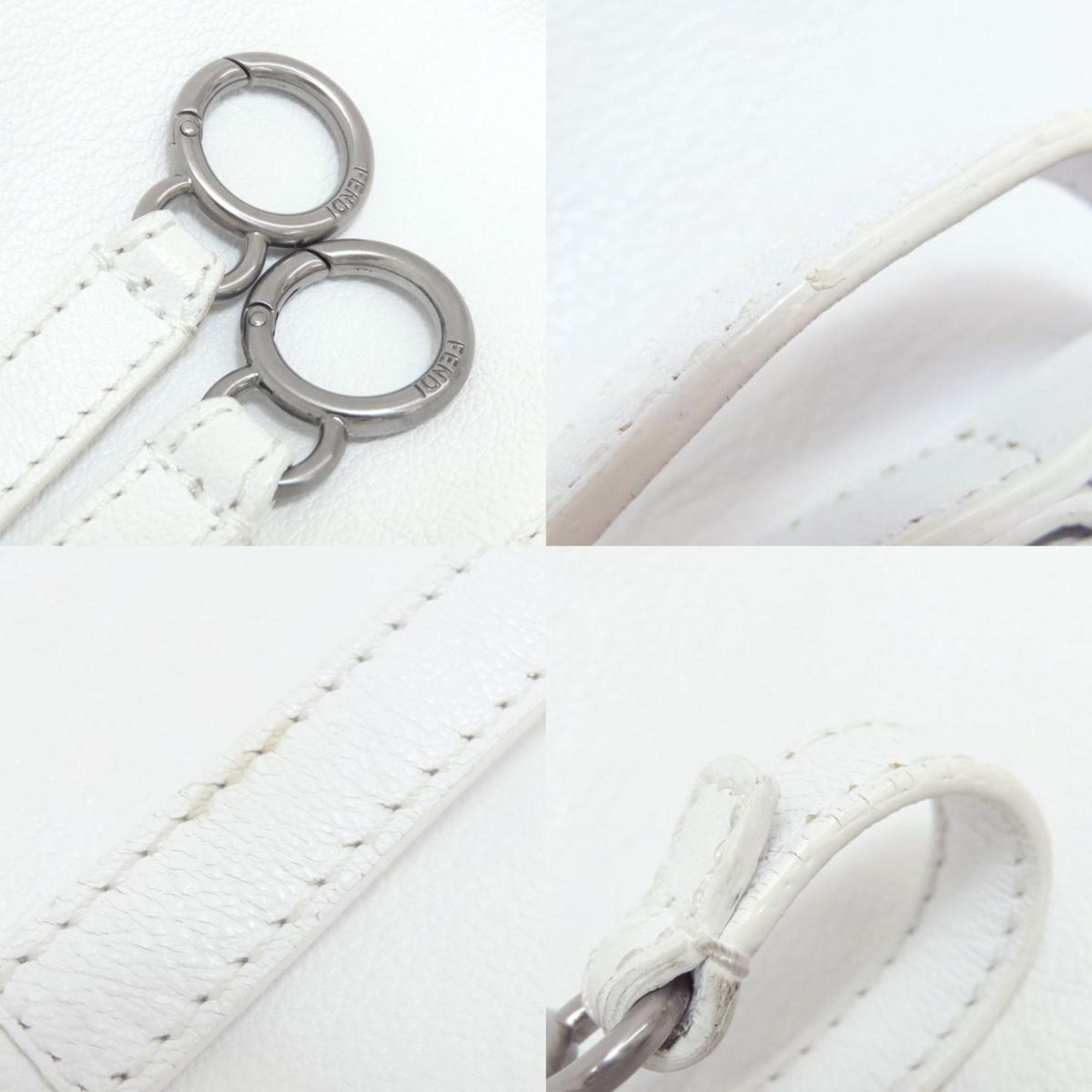 Fendi White Leather Handbag (Pre-Owned)