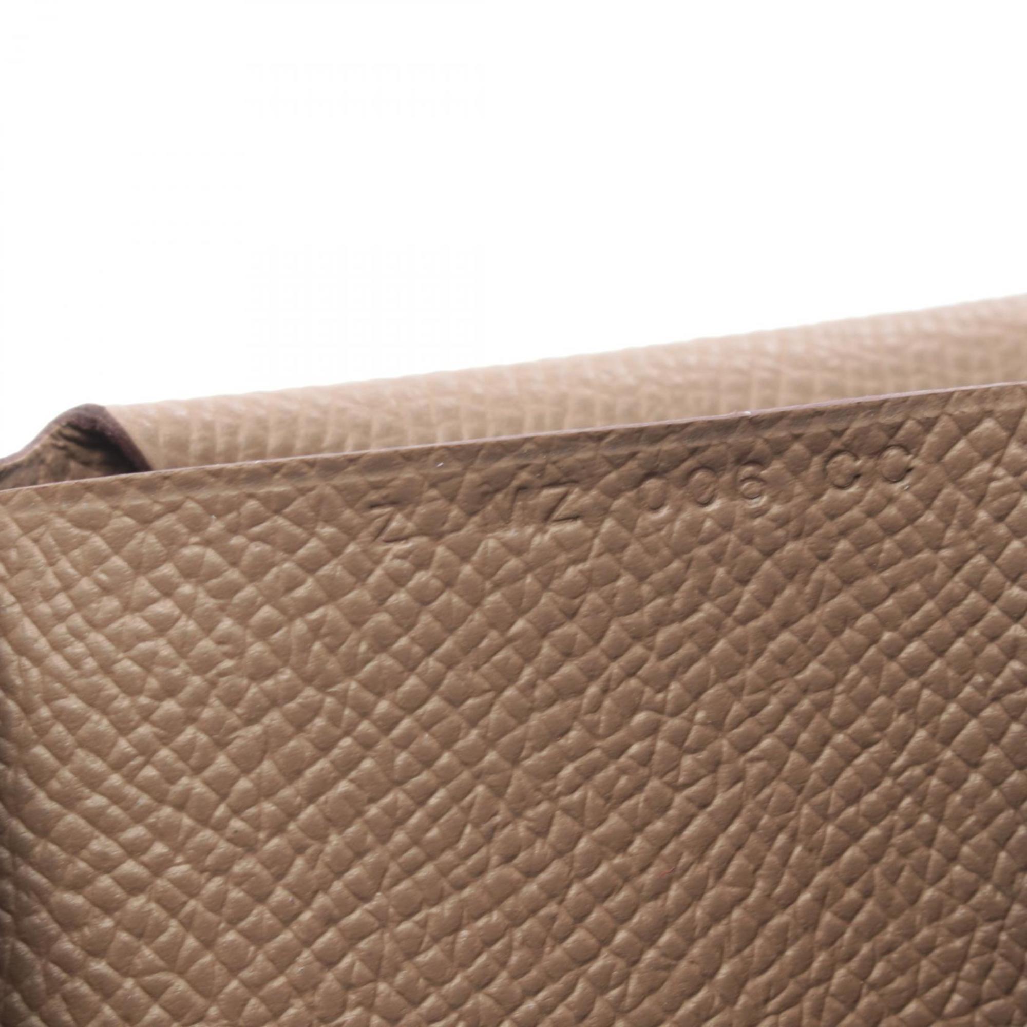 Hermes Gray Epsom Leather Coin Purse/Coin Case (Pre-Owned)