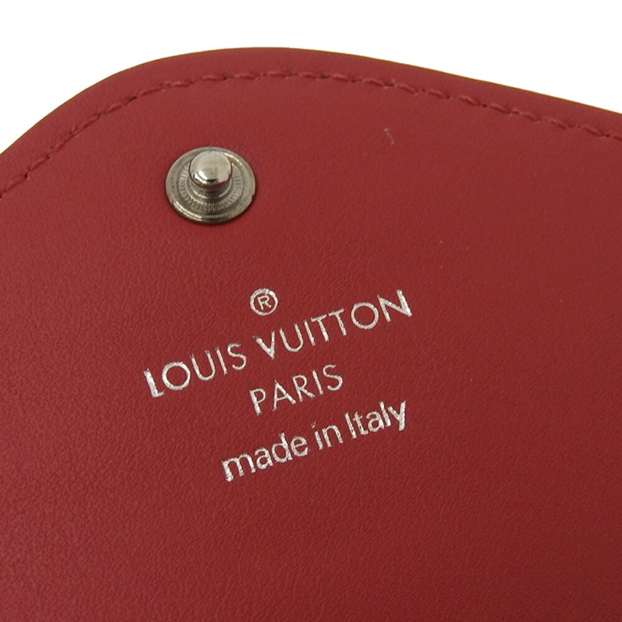 Louis Vuitton Red Color Leather Long Wallet (Bi-Fold) (Pre-Owned)