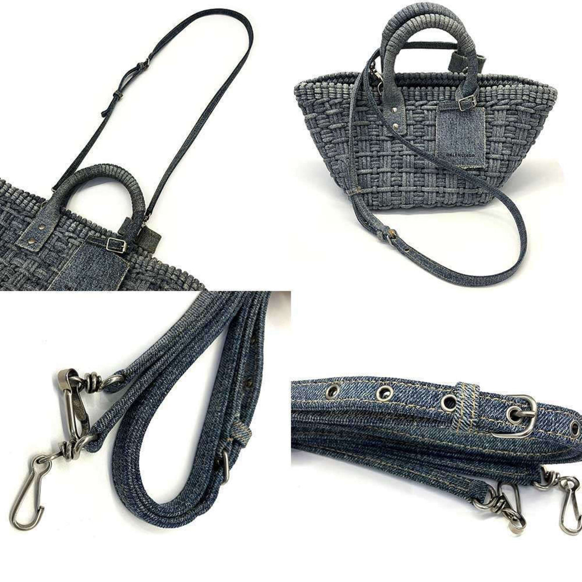 Balenciaga Denim Shoulder Bag (Pre-Owned)