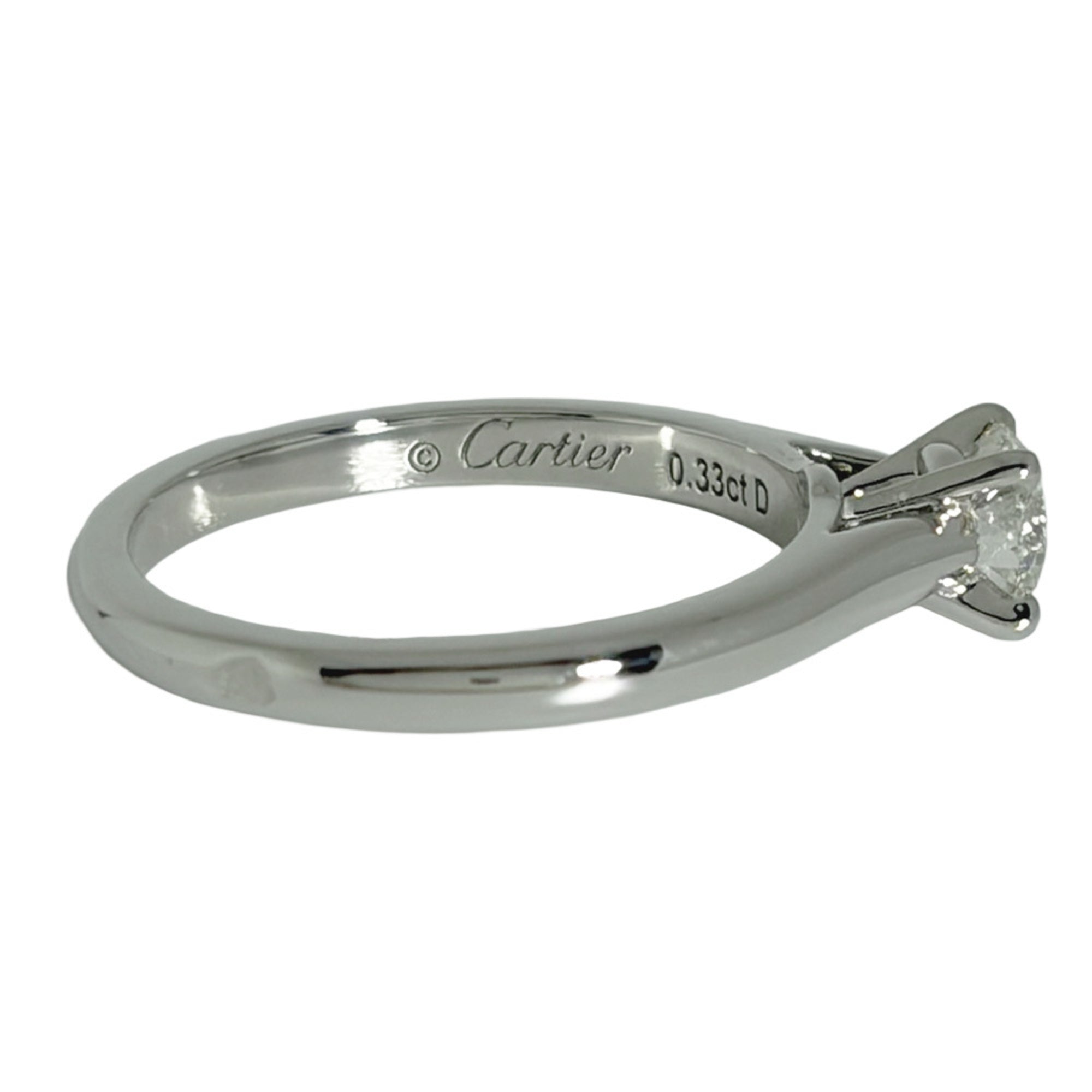 Cartier Silver Platinum 950 Anniversary Ring (Pre-Owned)