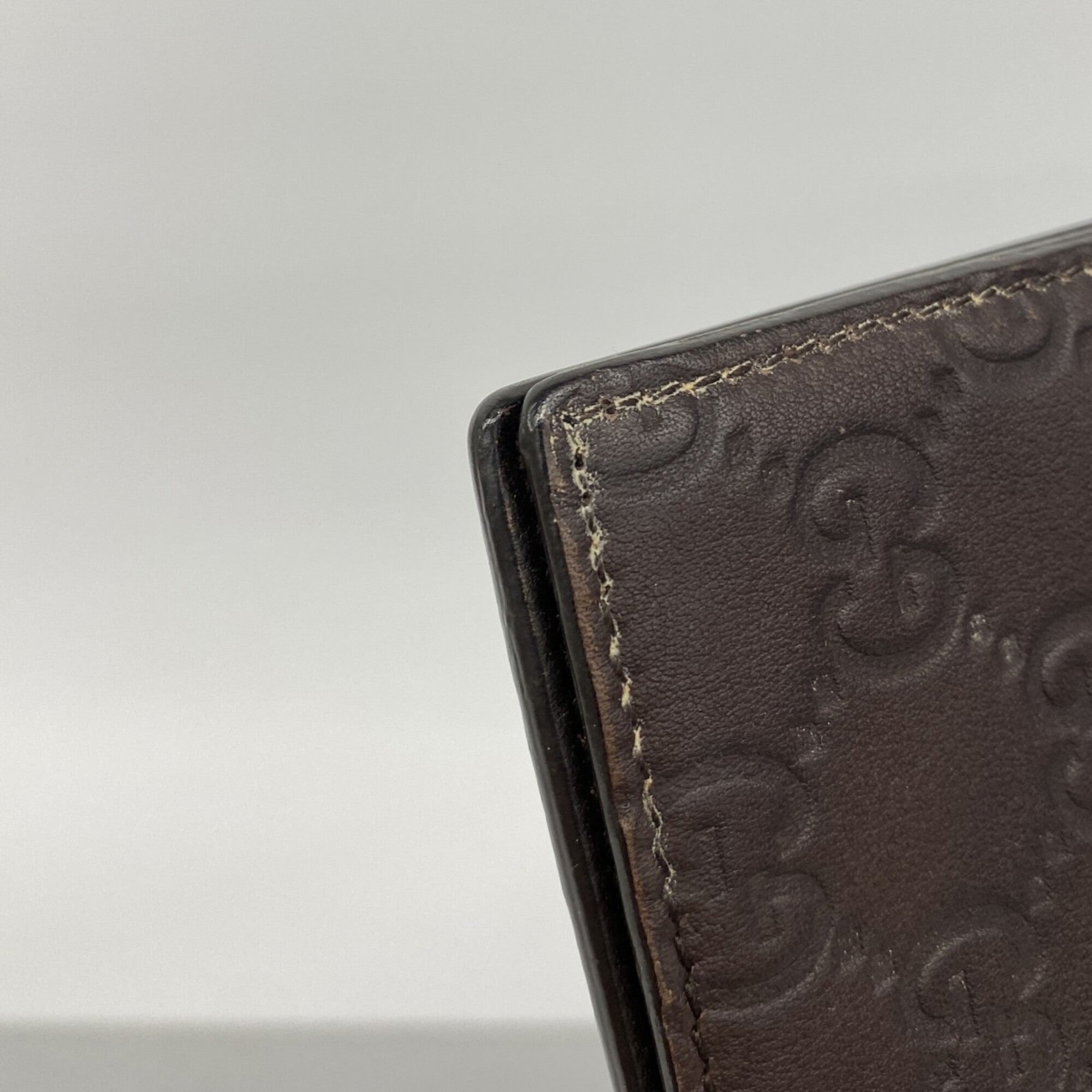 Gucci Brown Leather Long Bill Wallet (Bi-Fold) (Pre-Owned)