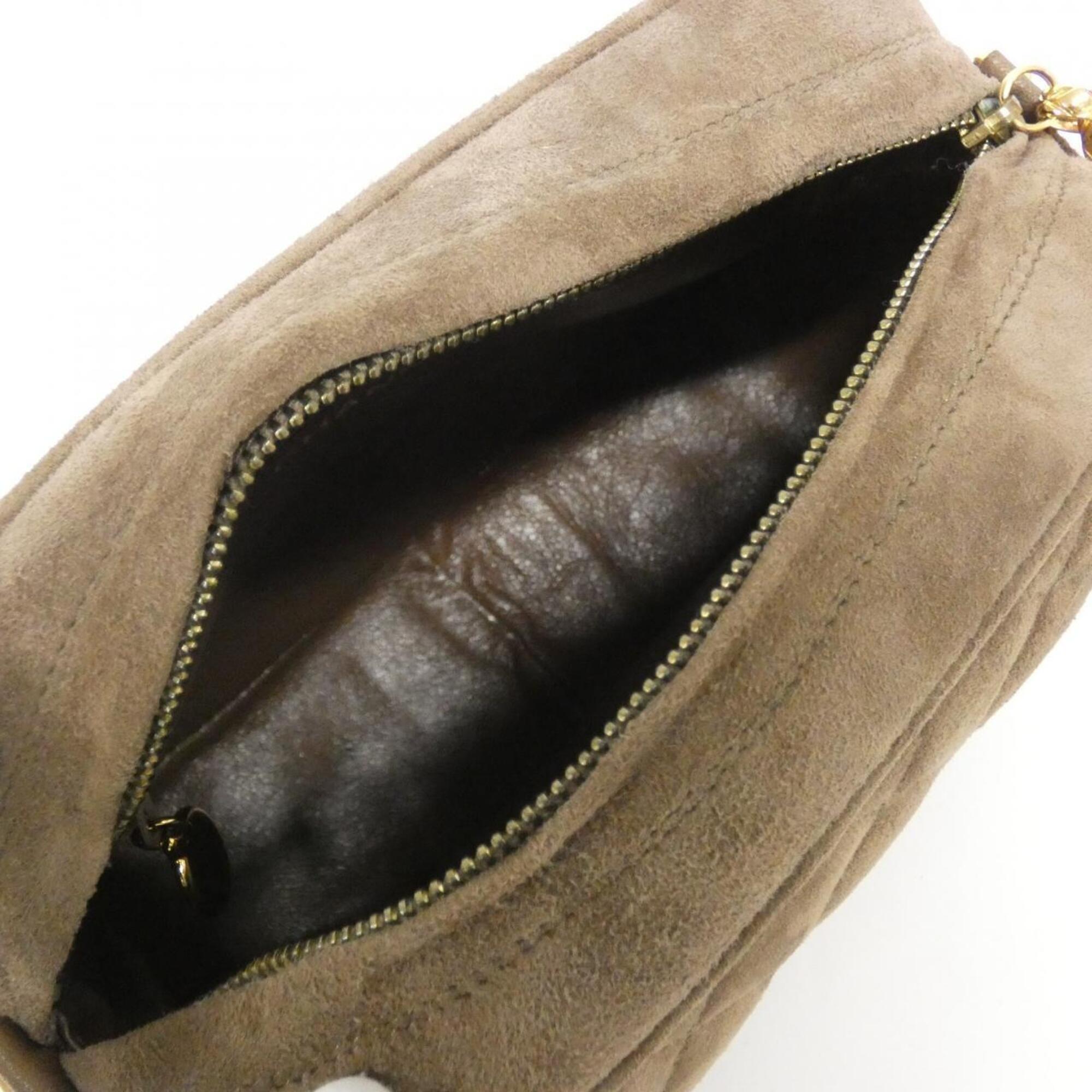 Chanel Light Brown Suede Shoulder Bag (Pre-Owned)