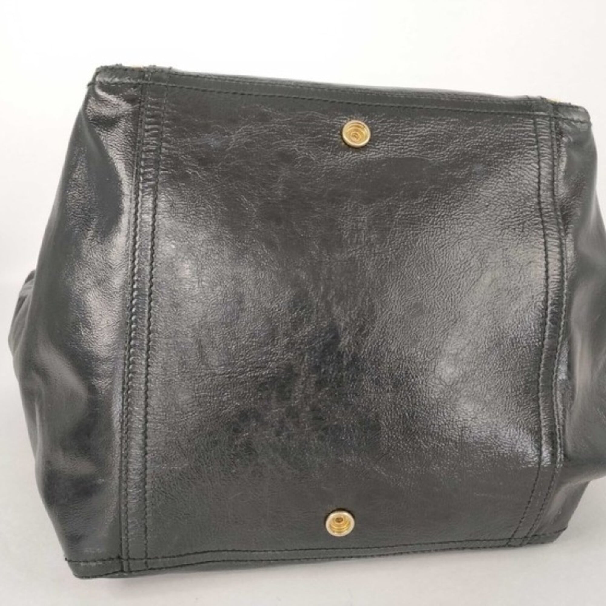 Yves Saint Laurent Black Patent Leather Tote Bag (Pre-Owned)