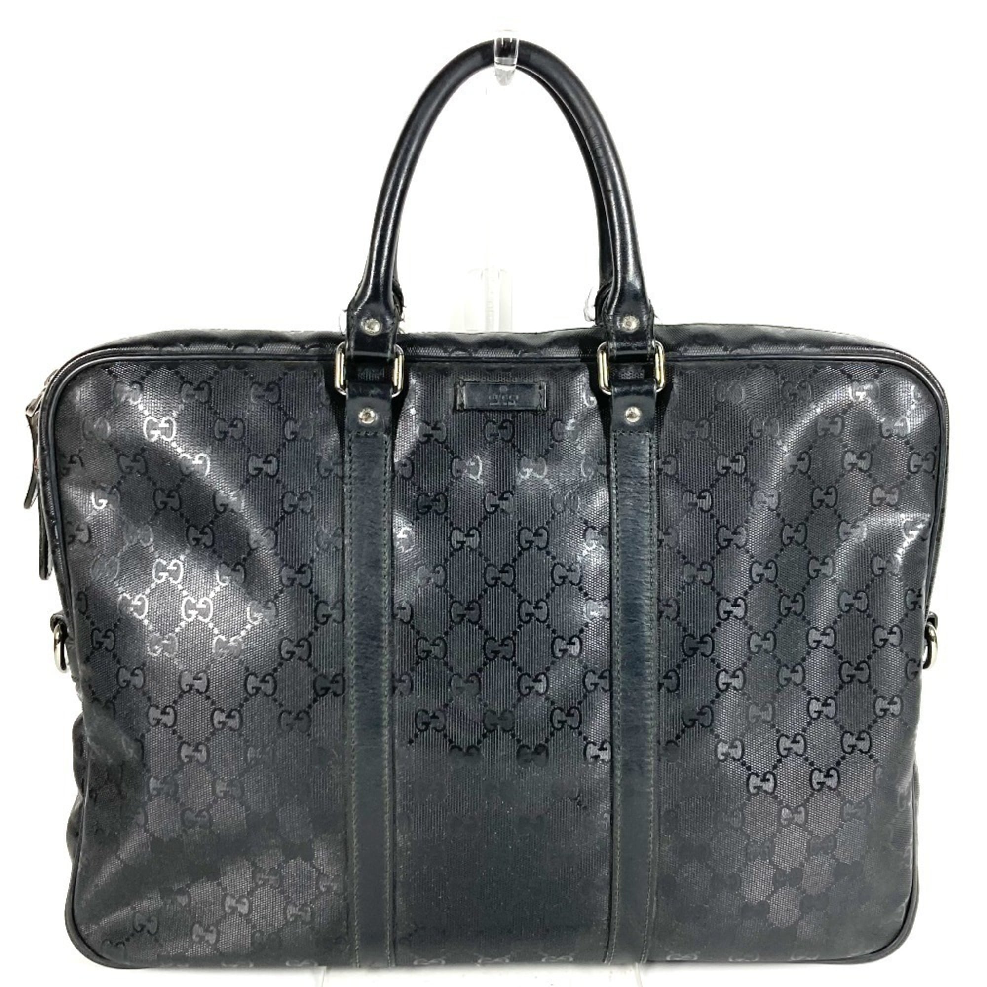 Gucci Black Gg Imprimé Handbag Tote Bag (Pre-Owned)