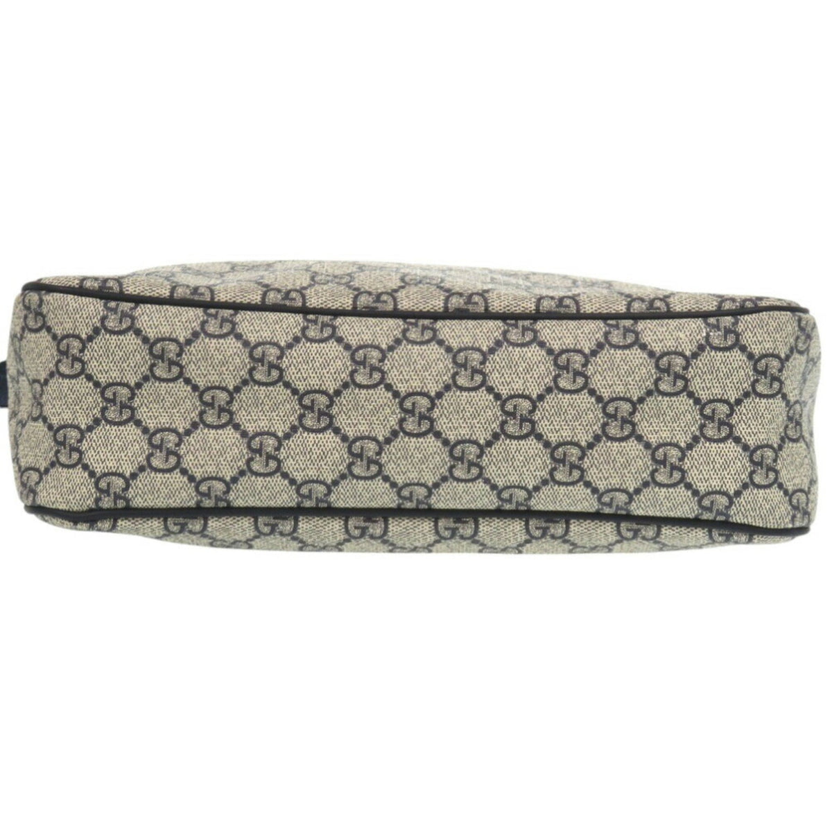 Gucci Beige Navy Gg Supreme Shoulder Bag (Pre-Owned)