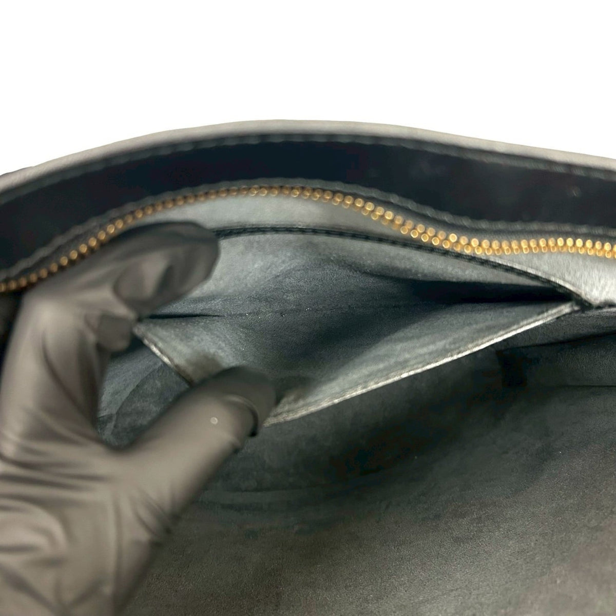 Louis Vuitton Black Leather Handbag Tote Bag (Pre-Owned)
