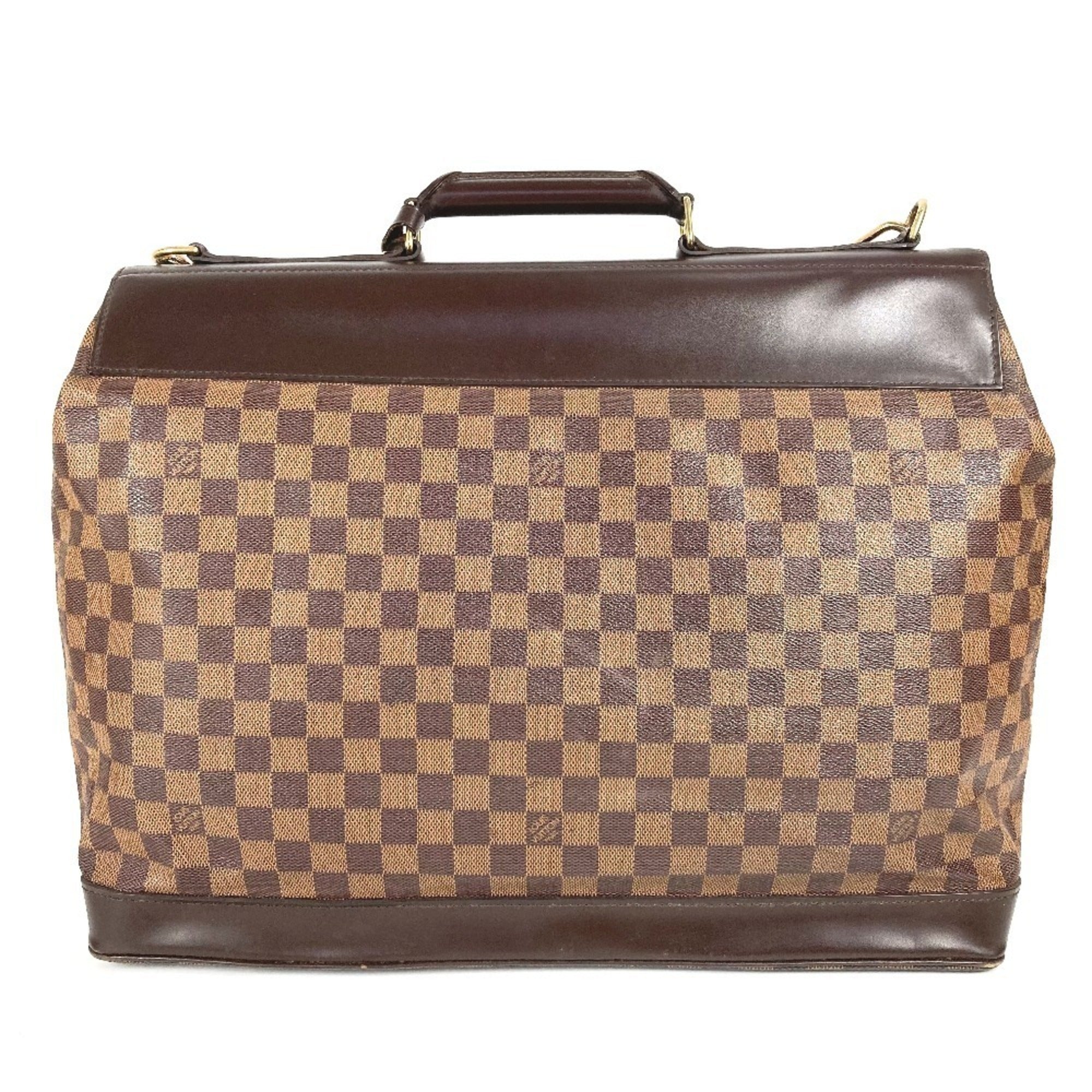 Louis Vuitton Brown Damier Canvas Ebene Damier Canvas Boston Bag Handbag Shoulder Bag (Pre-Owned)