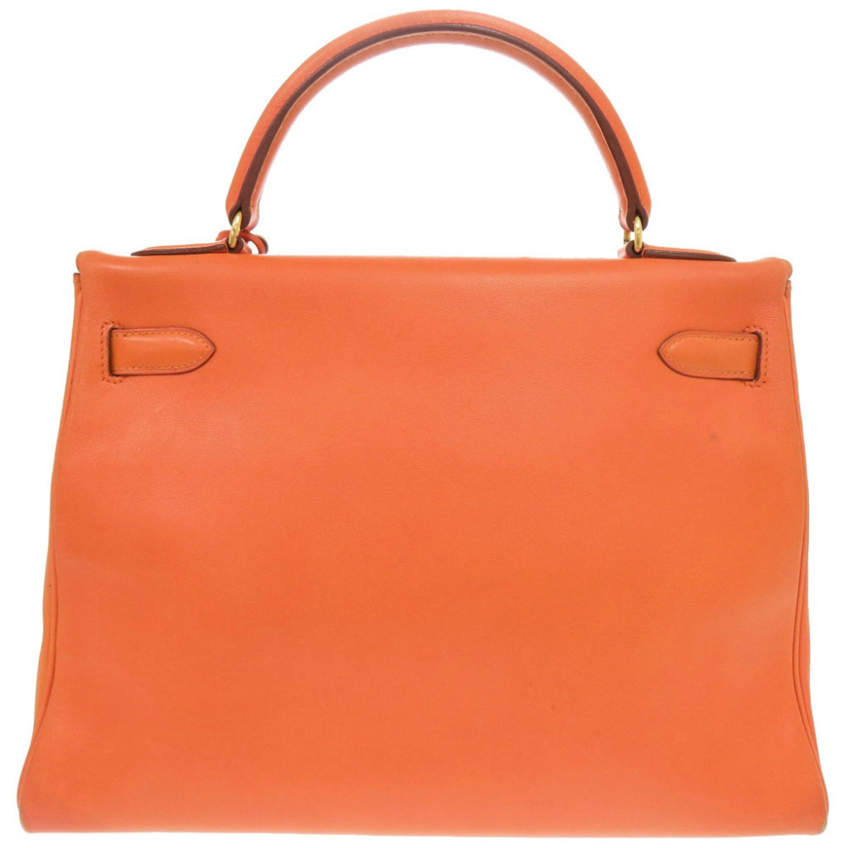 Hermes Orange Gulliver Leather Handbag (Pre-Owned)