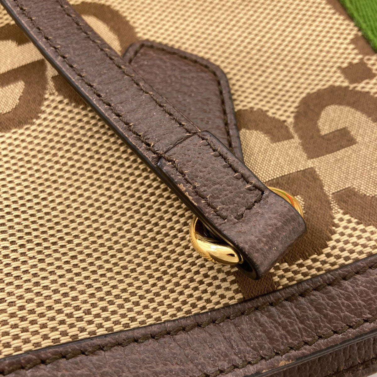 Gucci Beige Brown Canvas Tote Bag (Pre-Owned)