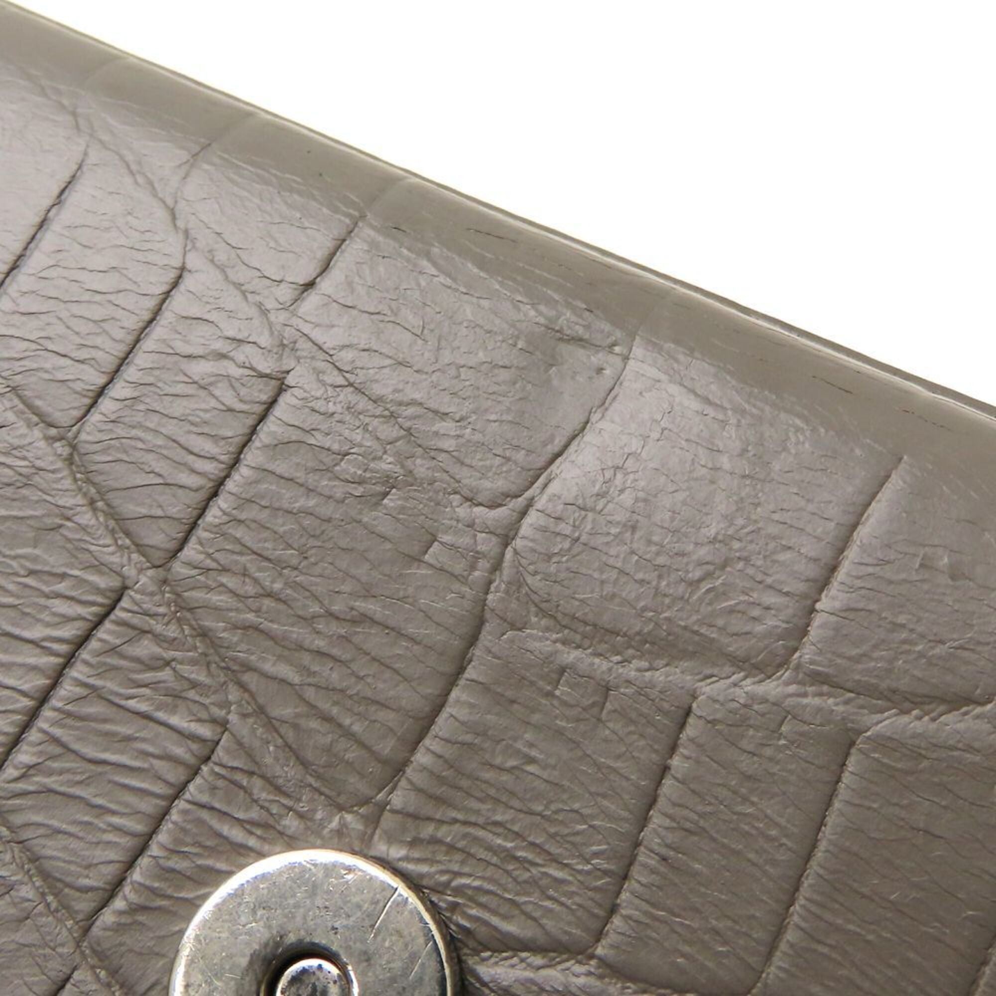 Yves Saint Laurent Gray Leather Shoulder Bag (Pre-Owned)